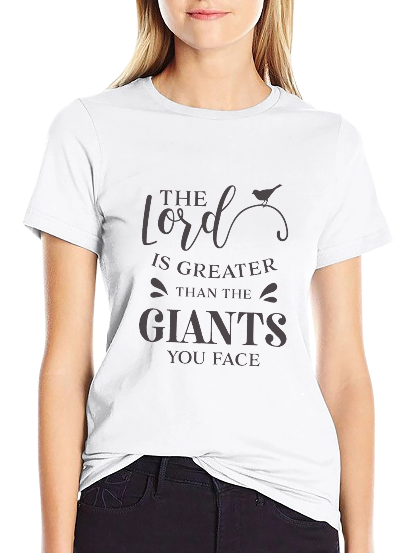 Faith-Inspired T-Shirt: Lord is Greater Than Giants