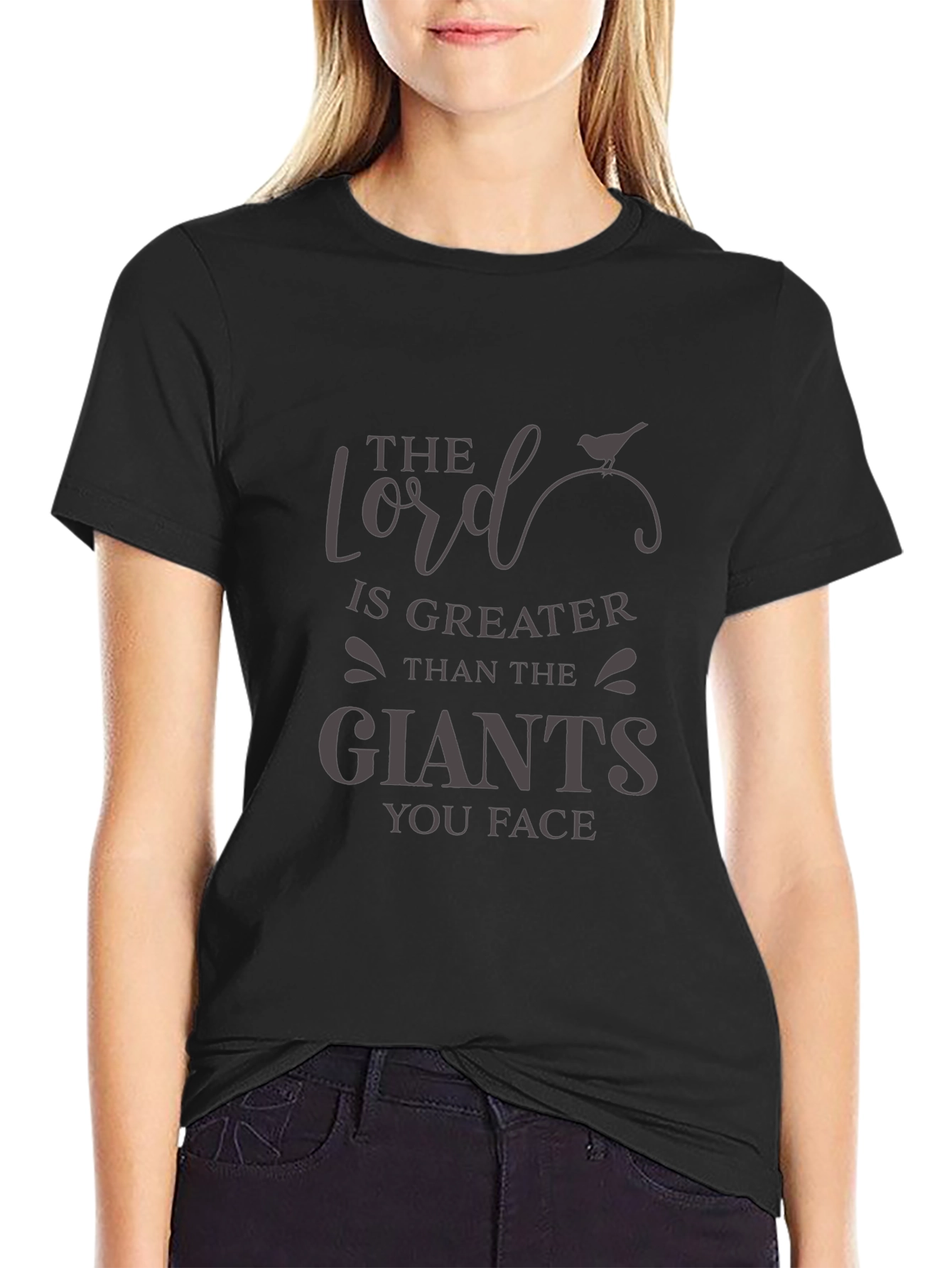 Faith-Inspired T-Shirt: Lord is Greater Than Giants