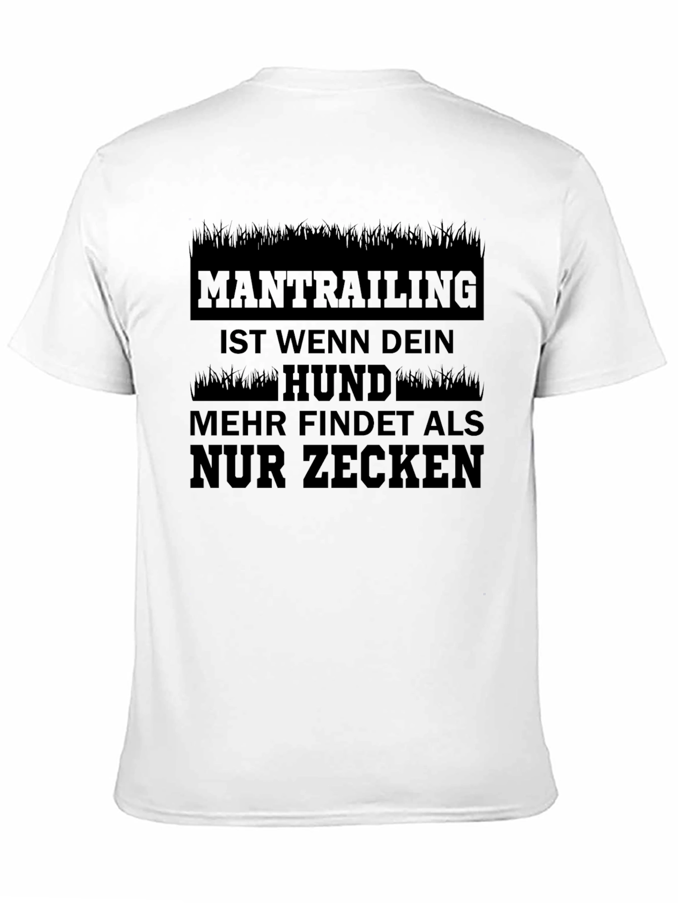 Mantrailing Dog Humor Black T-Shirt