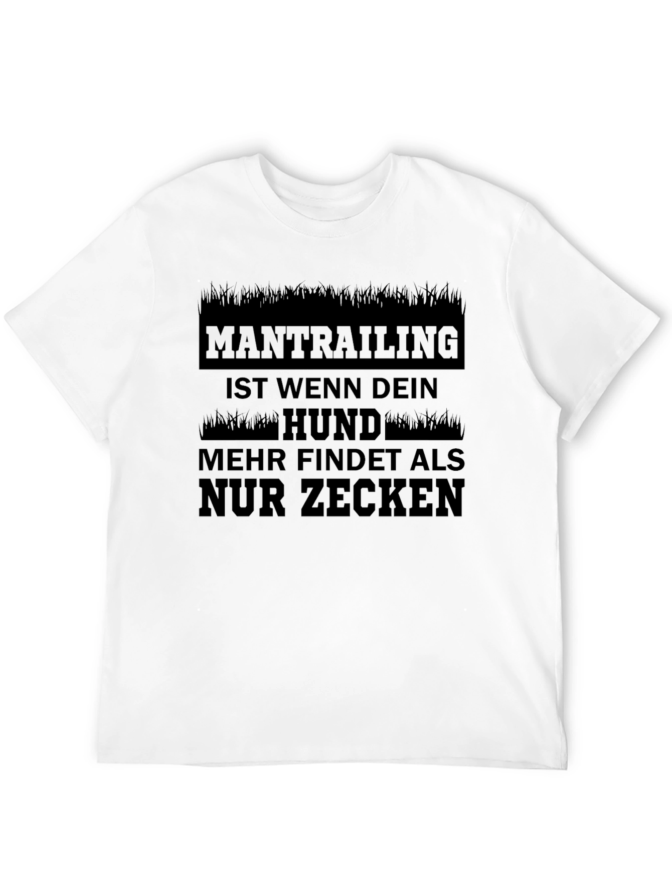 Mantrailing Dog Humor Black T-Shirt
