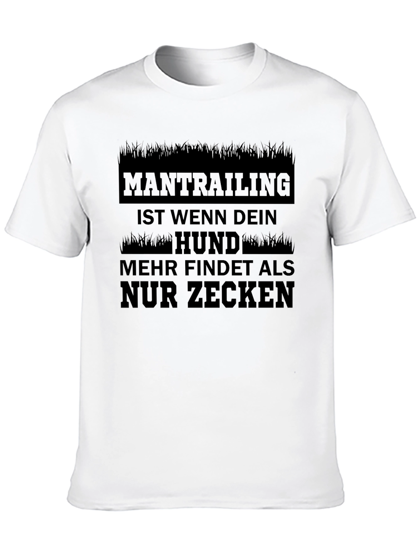 Mantrailing Dog Humor Black T-Shirt