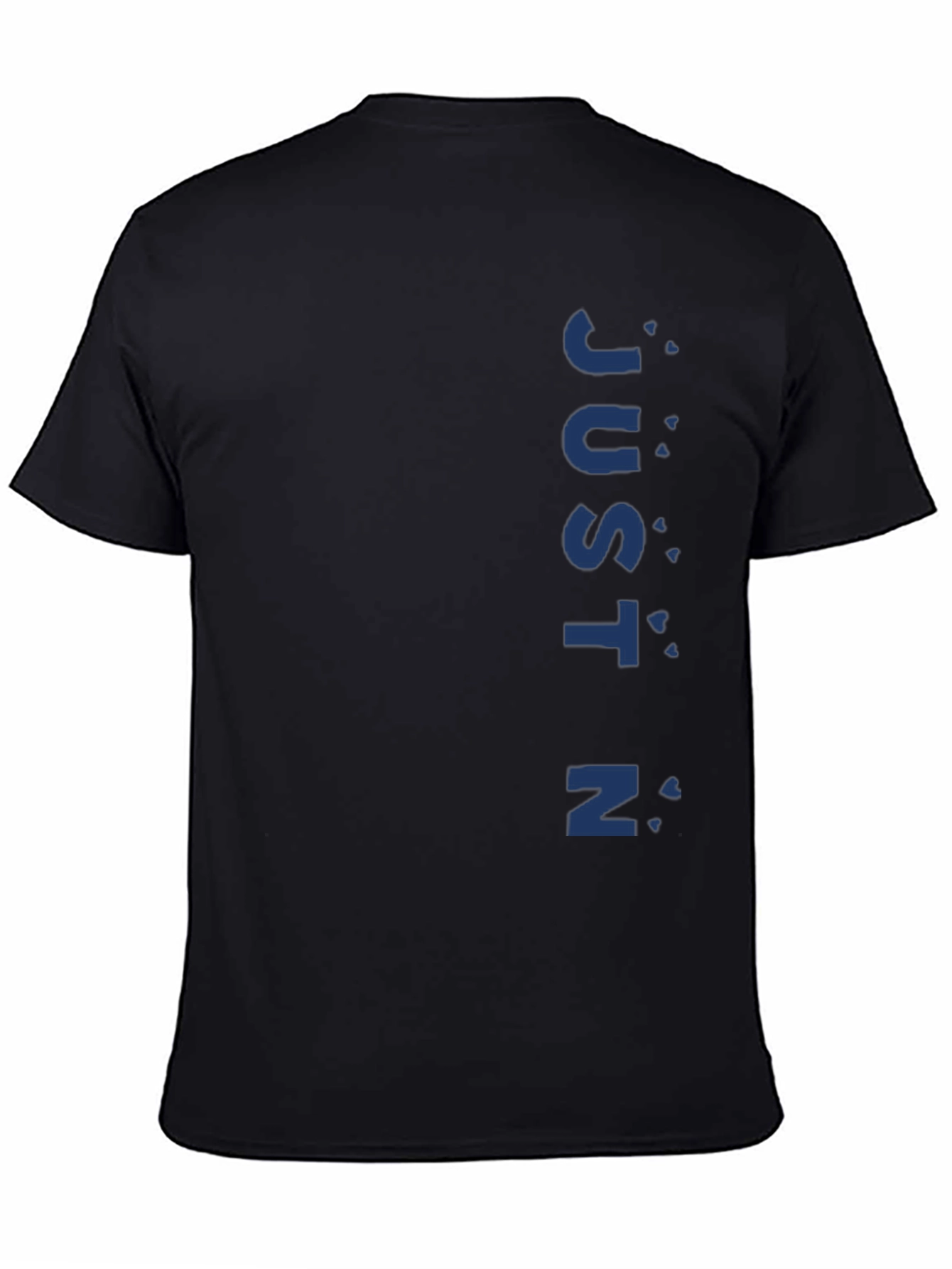 Mens Black T-Shirt - JUSTIN Graphic Tee