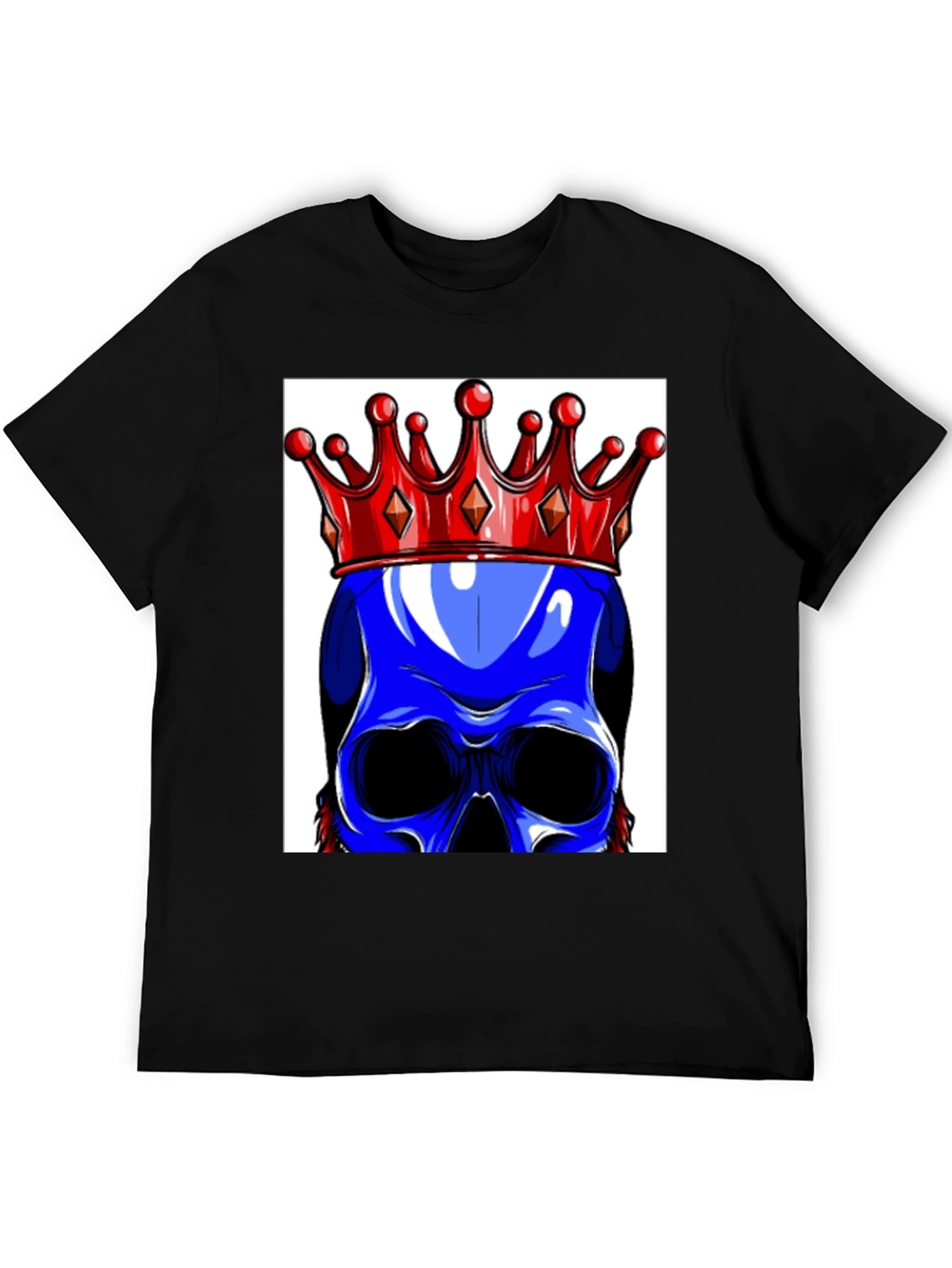 Blue Skull King Graphic Tee