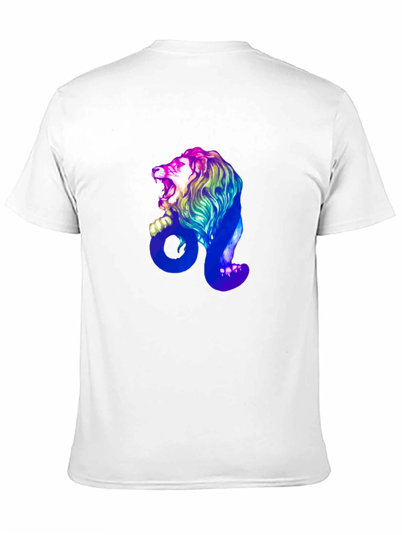 Leo Zodiac Lion Graphic Tee - Mens Black T-Shirt