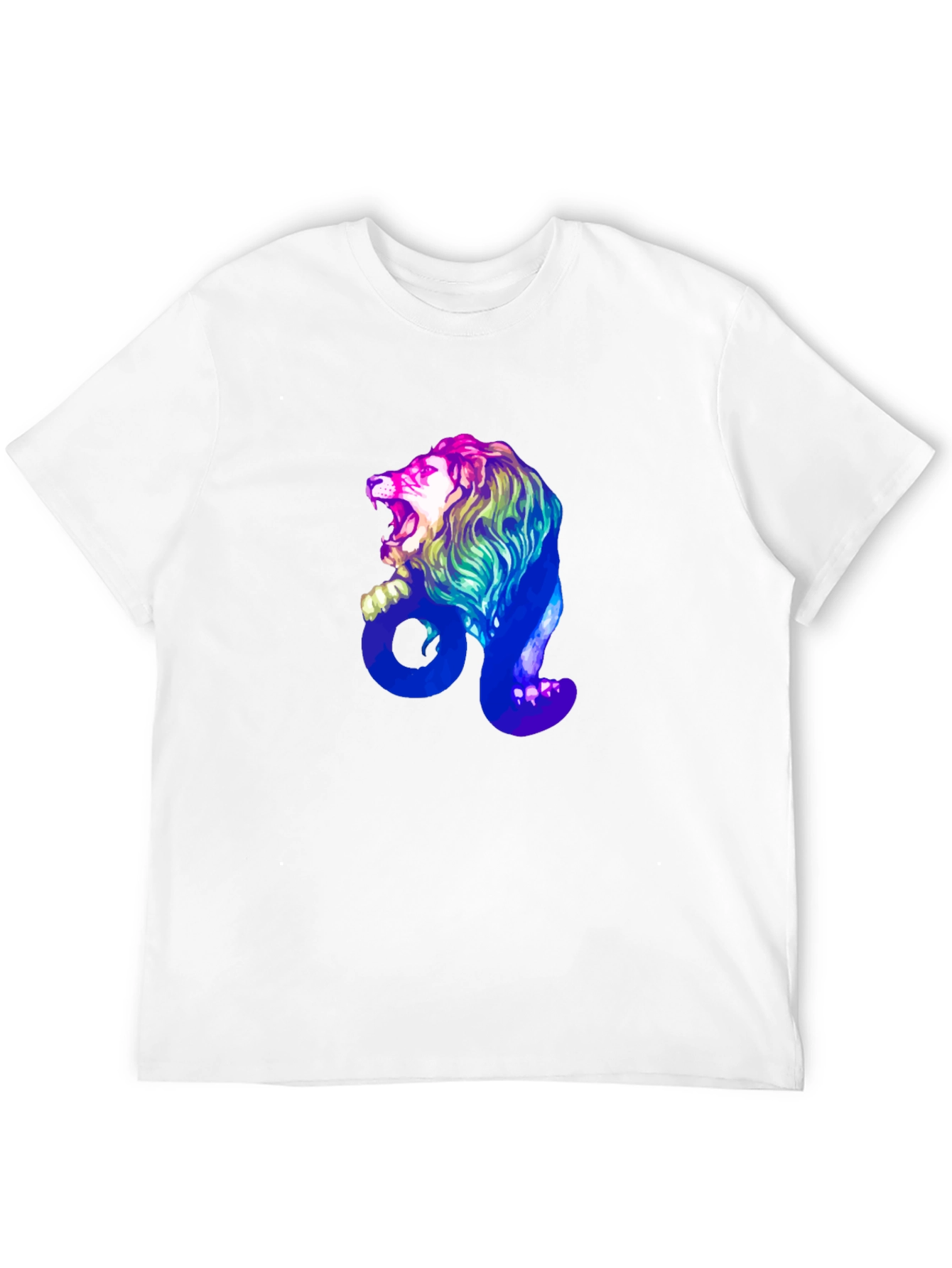 Leo Zodiac Lion Graphic Tee - Mens Black T-Shirt