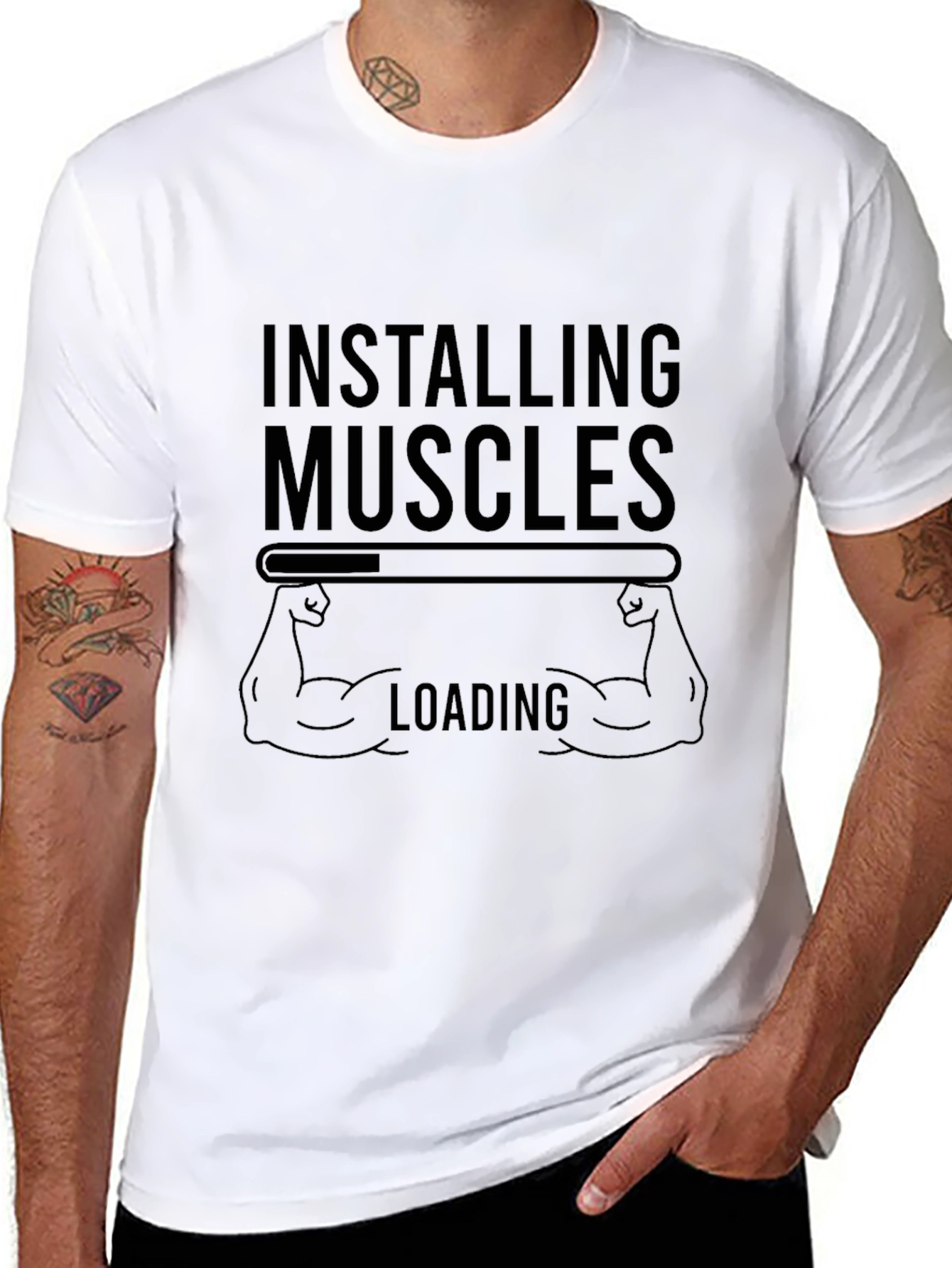 Installing Muscles Loading Mens T-Shirt - Black