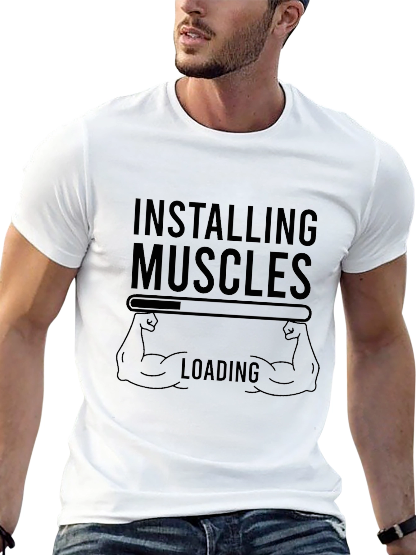 Installing Muscles Loading Mens T-Shirt - Black