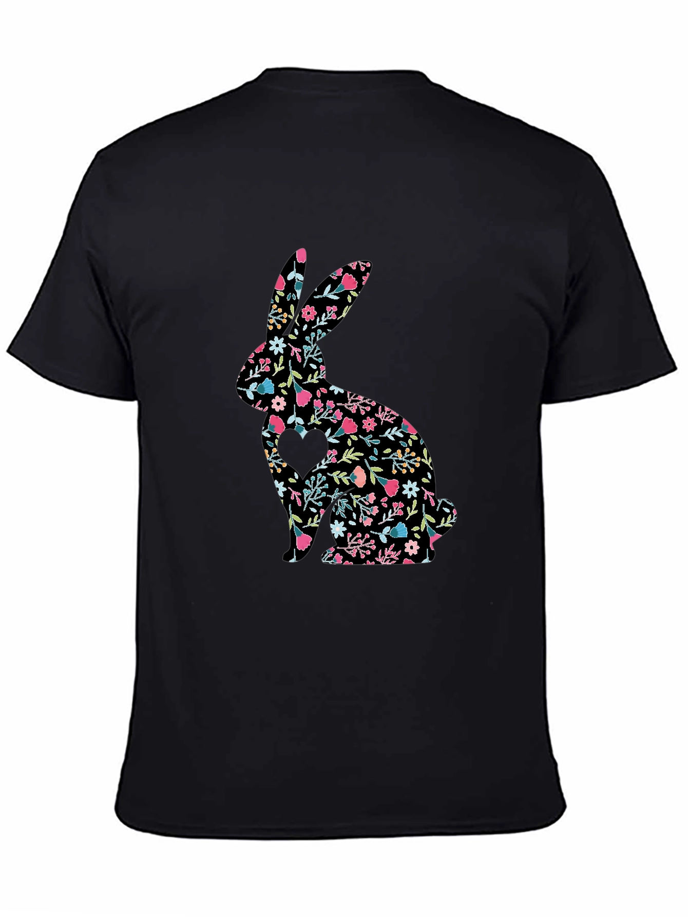 Floral Bunny T-Shirt - Cute Easter Tee