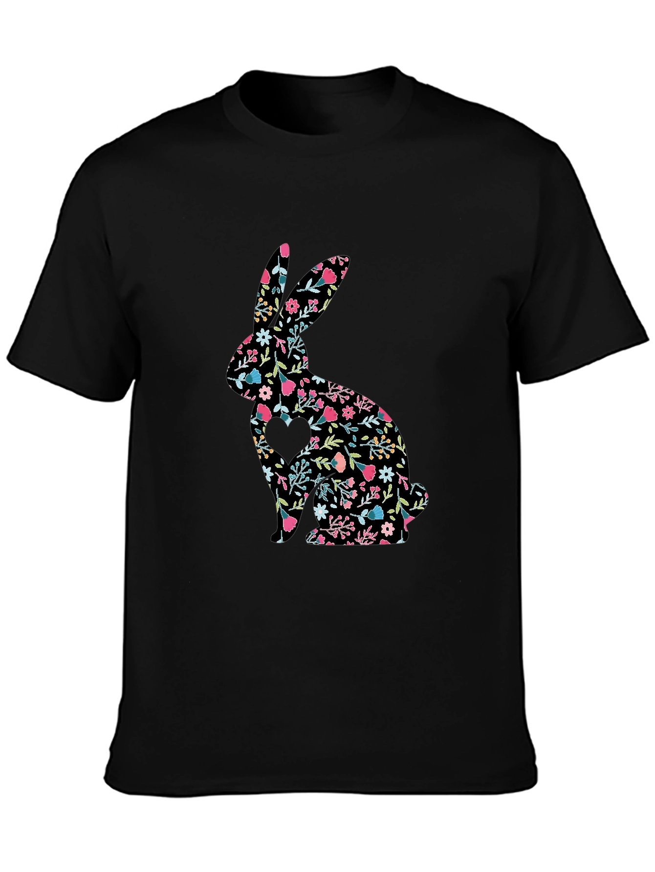 Floral Bunny T-Shirt - Cute Easter Tee