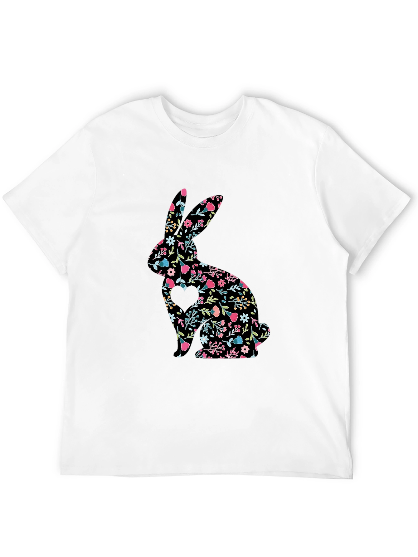 Floral Bunny T-Shirt - Cute Easter Tee