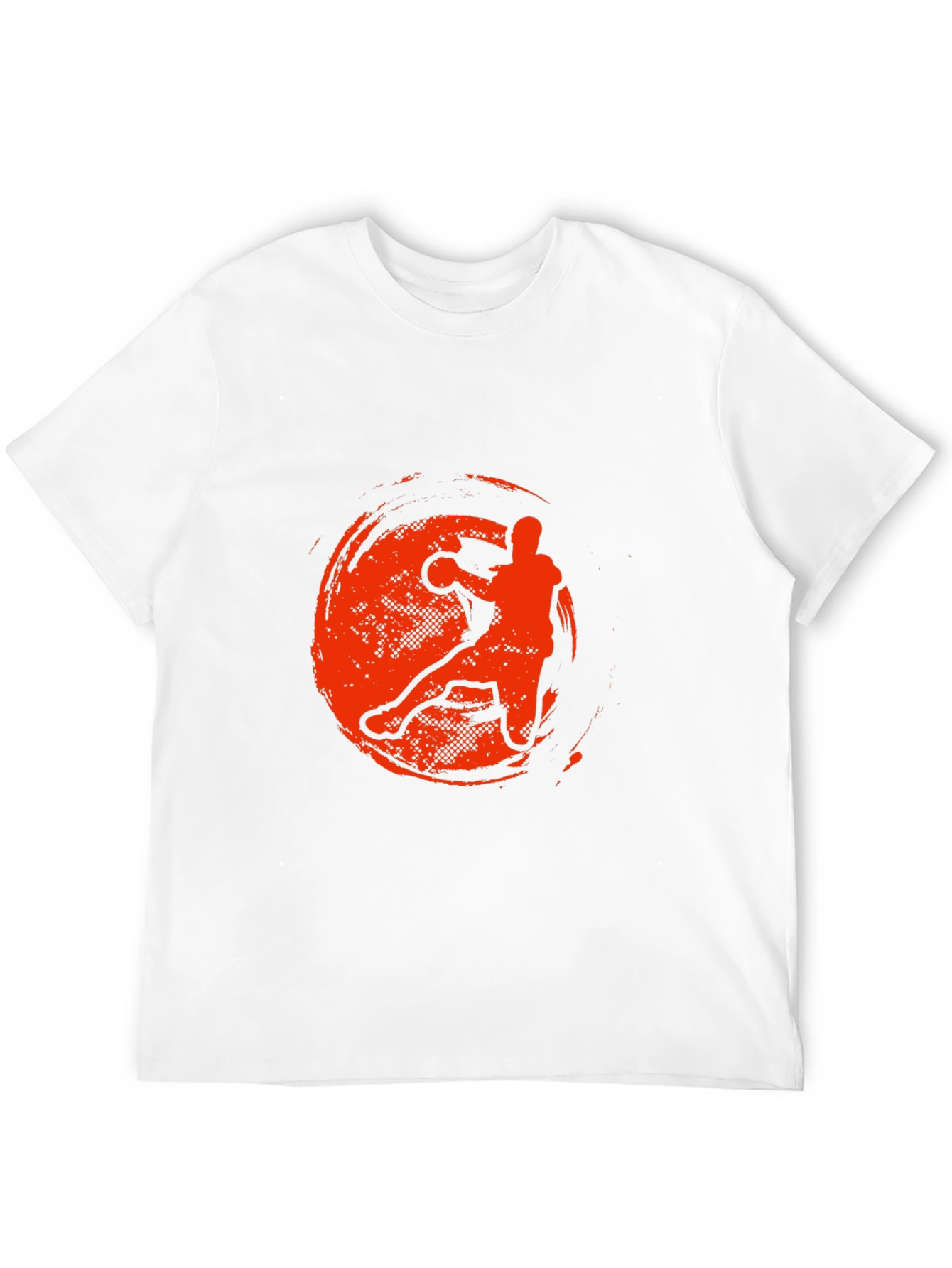 Handball Player Graphic T-Shirt - Black