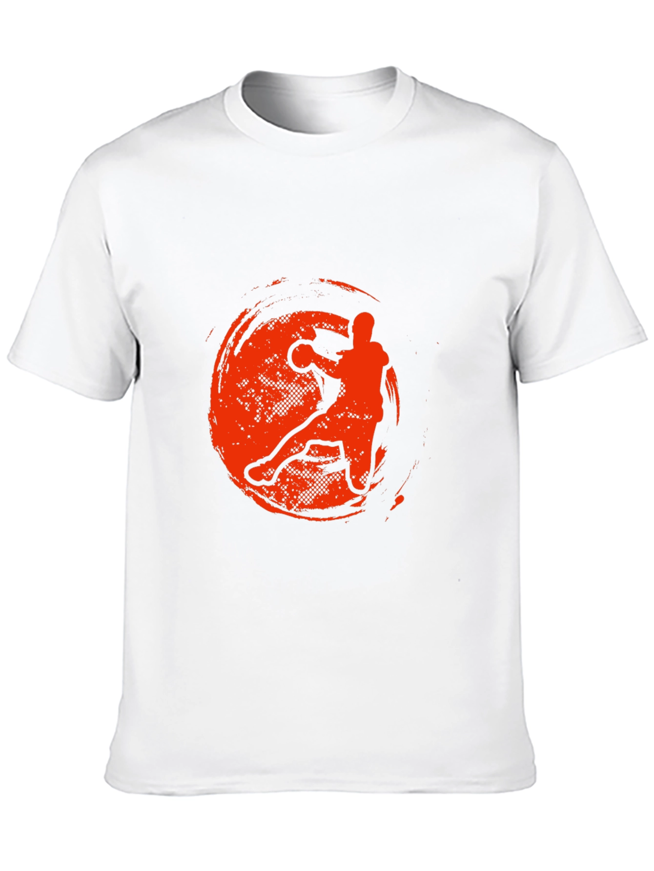 Handball Player Graphic T-Shirt - Black