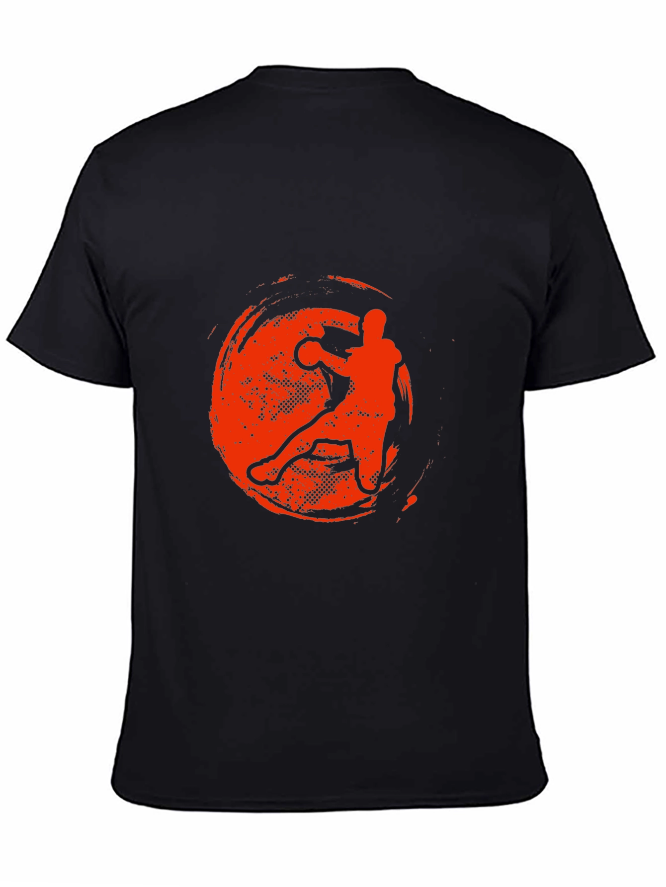 Handball Player Graphic T-Shirt - Black