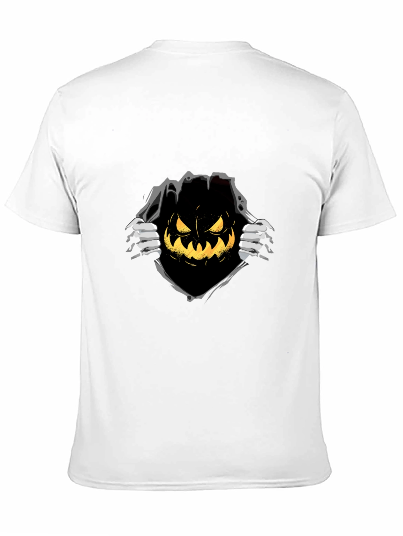 Halloween Pumpkin Graphic Tee - Black T-Shirt