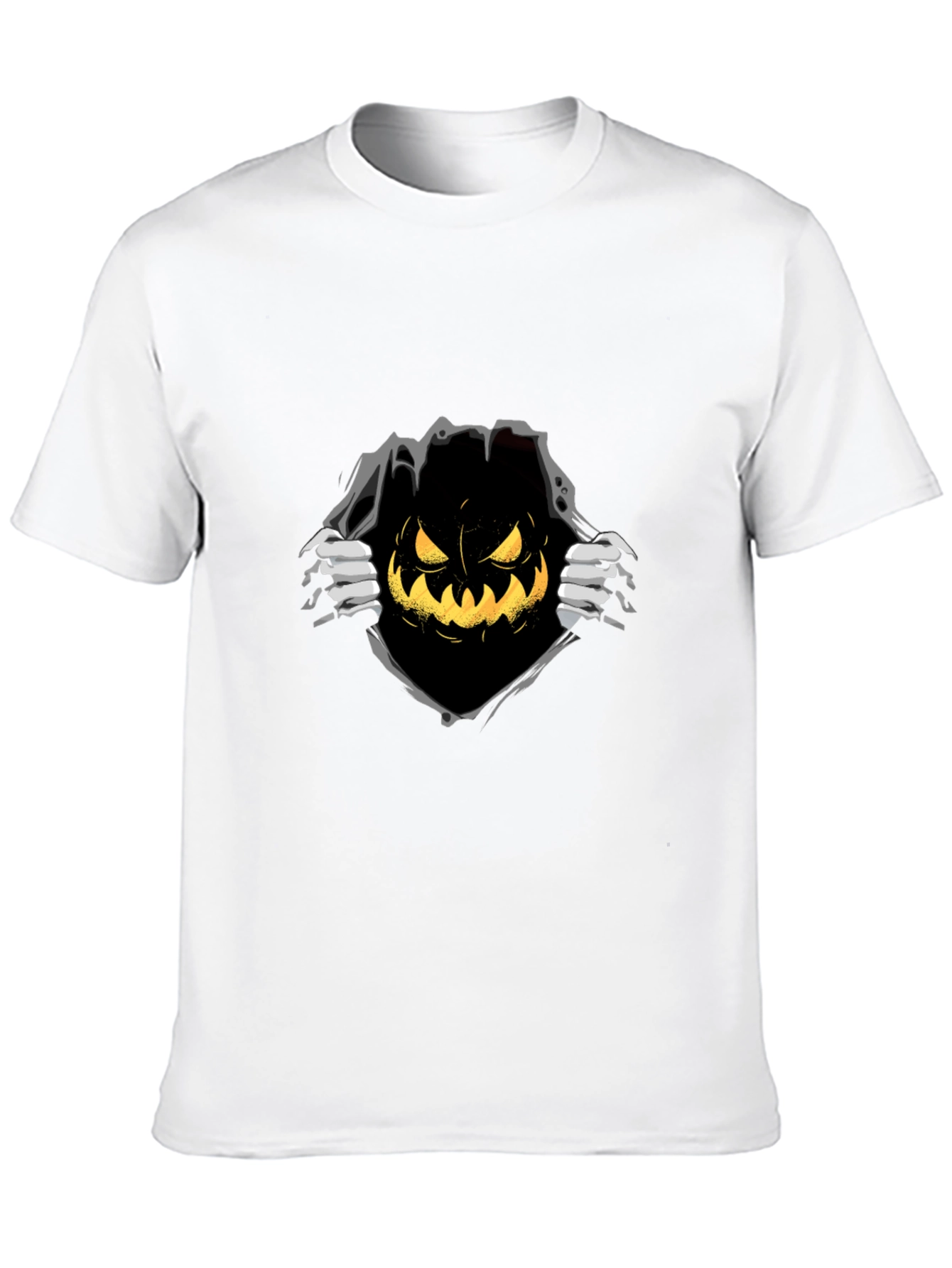 Halloween Pumpkin Graphic Tee - Black T-Shirt