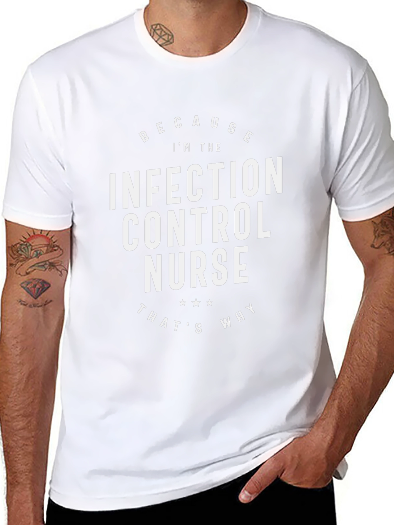 Infection Control Nurse T-Shirt - Because Im The Nurse