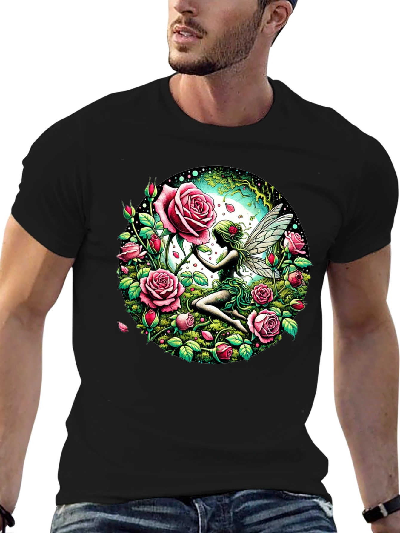 Fairy and Roses Graphic T-Shirt