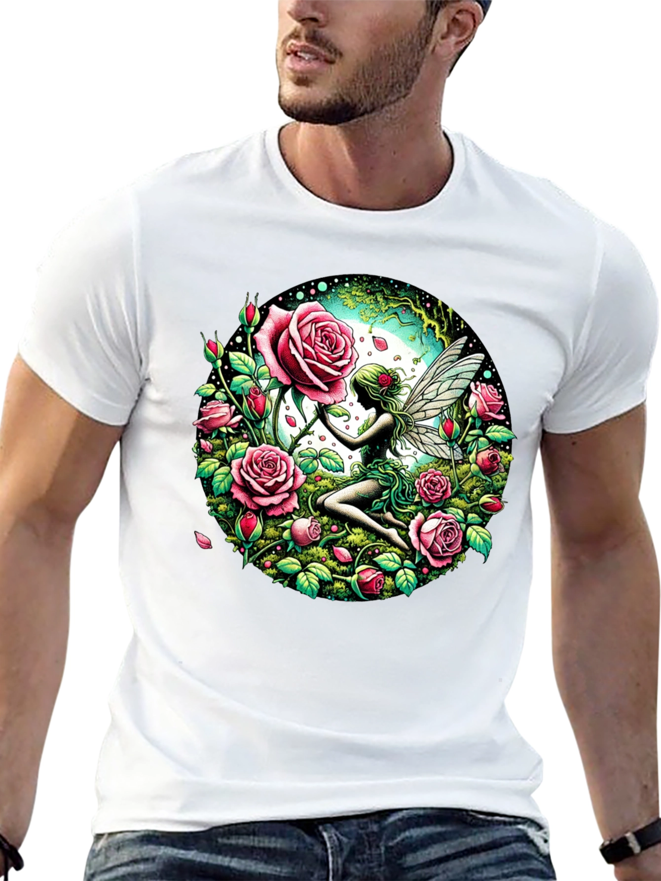Fairy and Roses Graphic T-Shirt