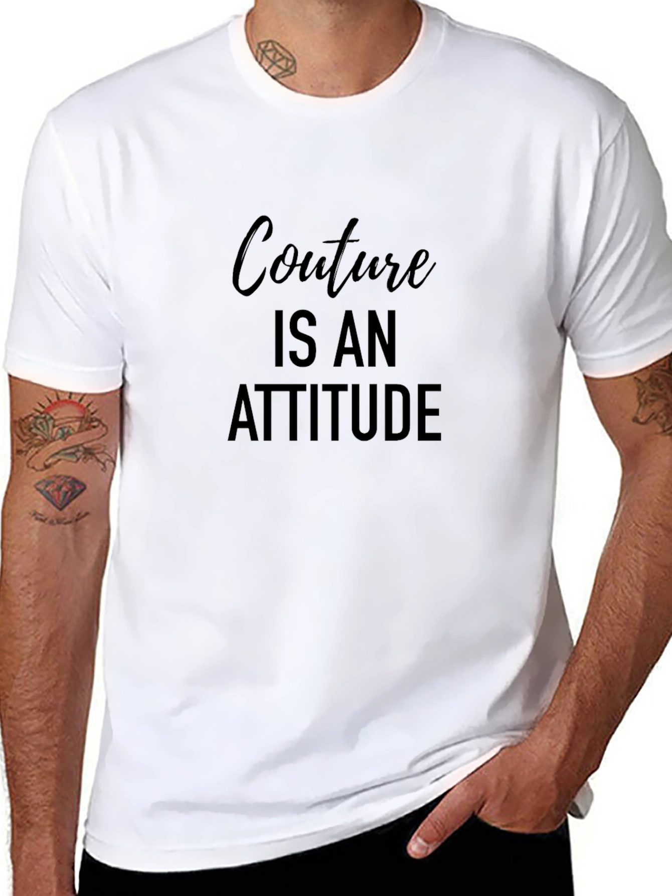 Couture Attitude Black Graphic Tee
