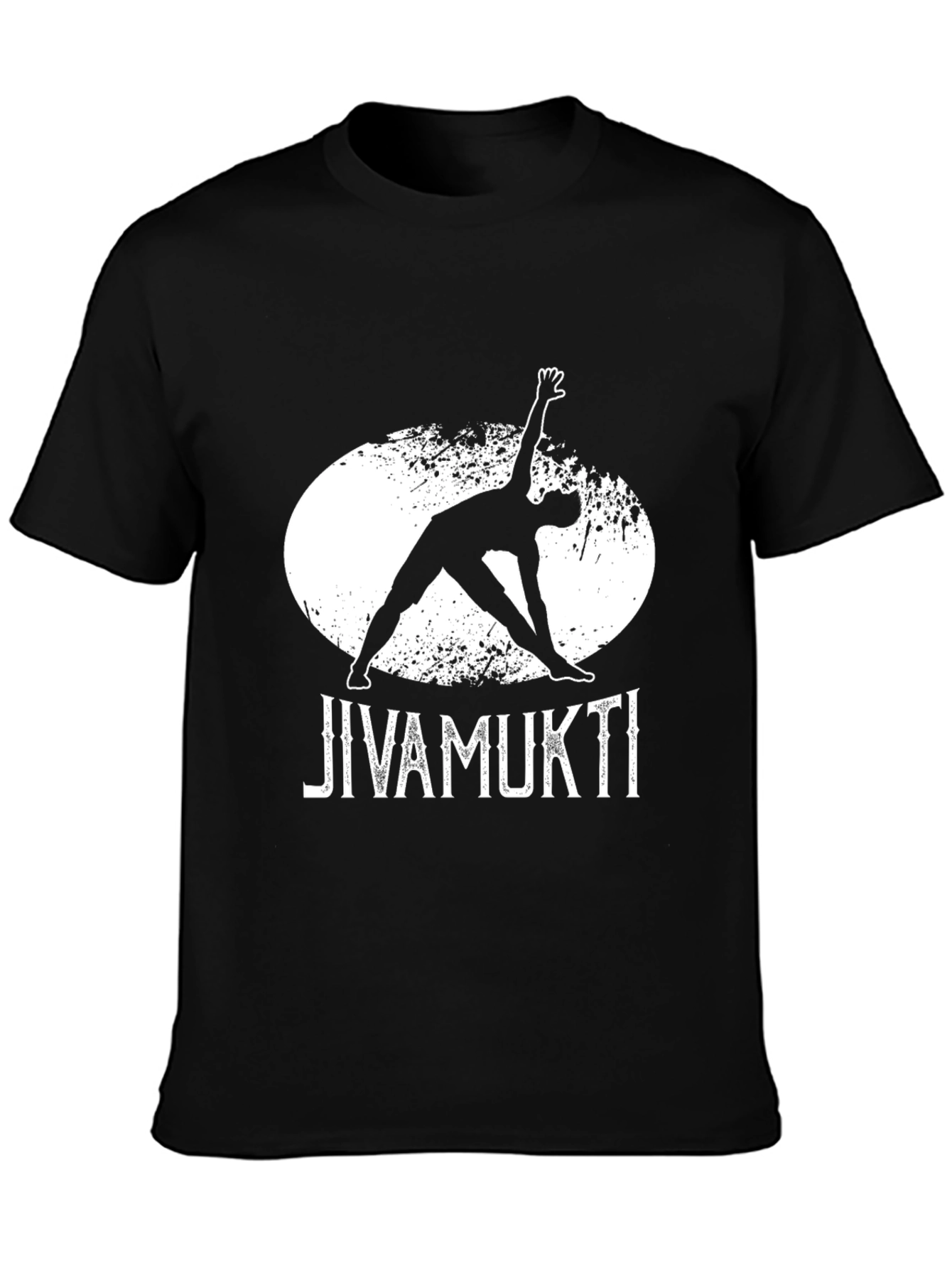 Jivamukti Yoga Graphic Tee - Black Cotton T-Shirt