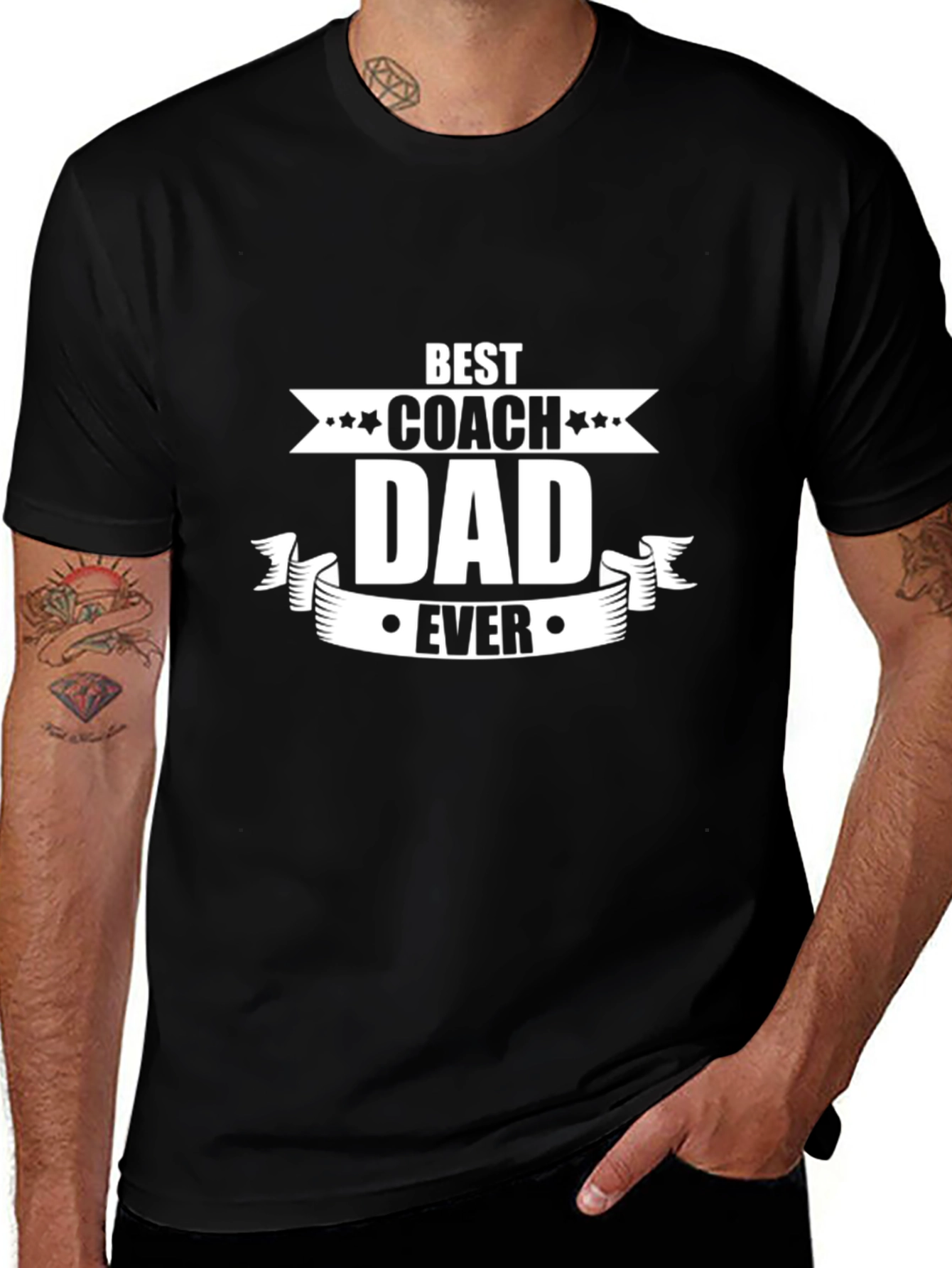 Best Coach Dad Ever Graphic T-Shirt