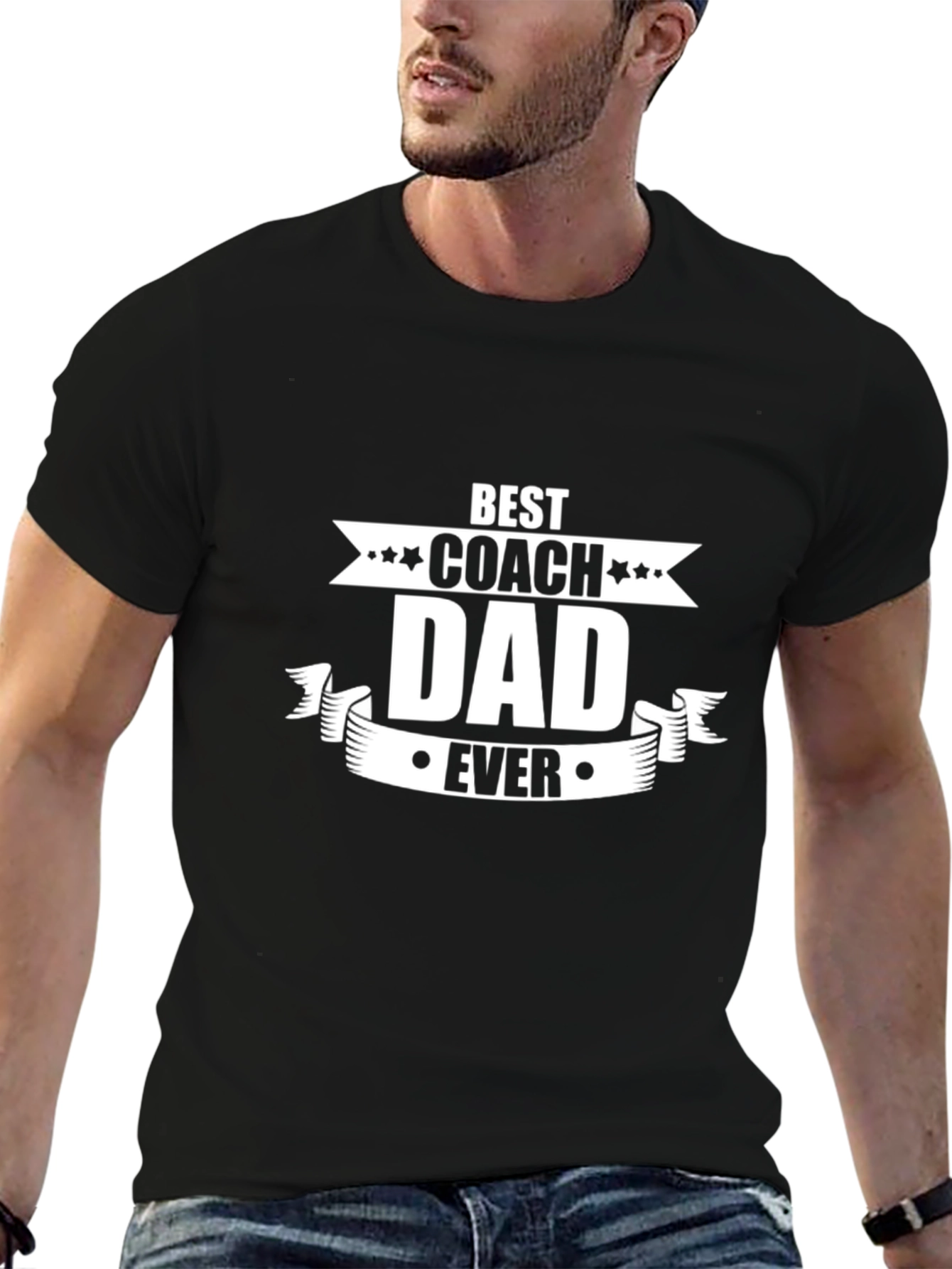 Best Coach Dad Ever Graphic T-Shirt