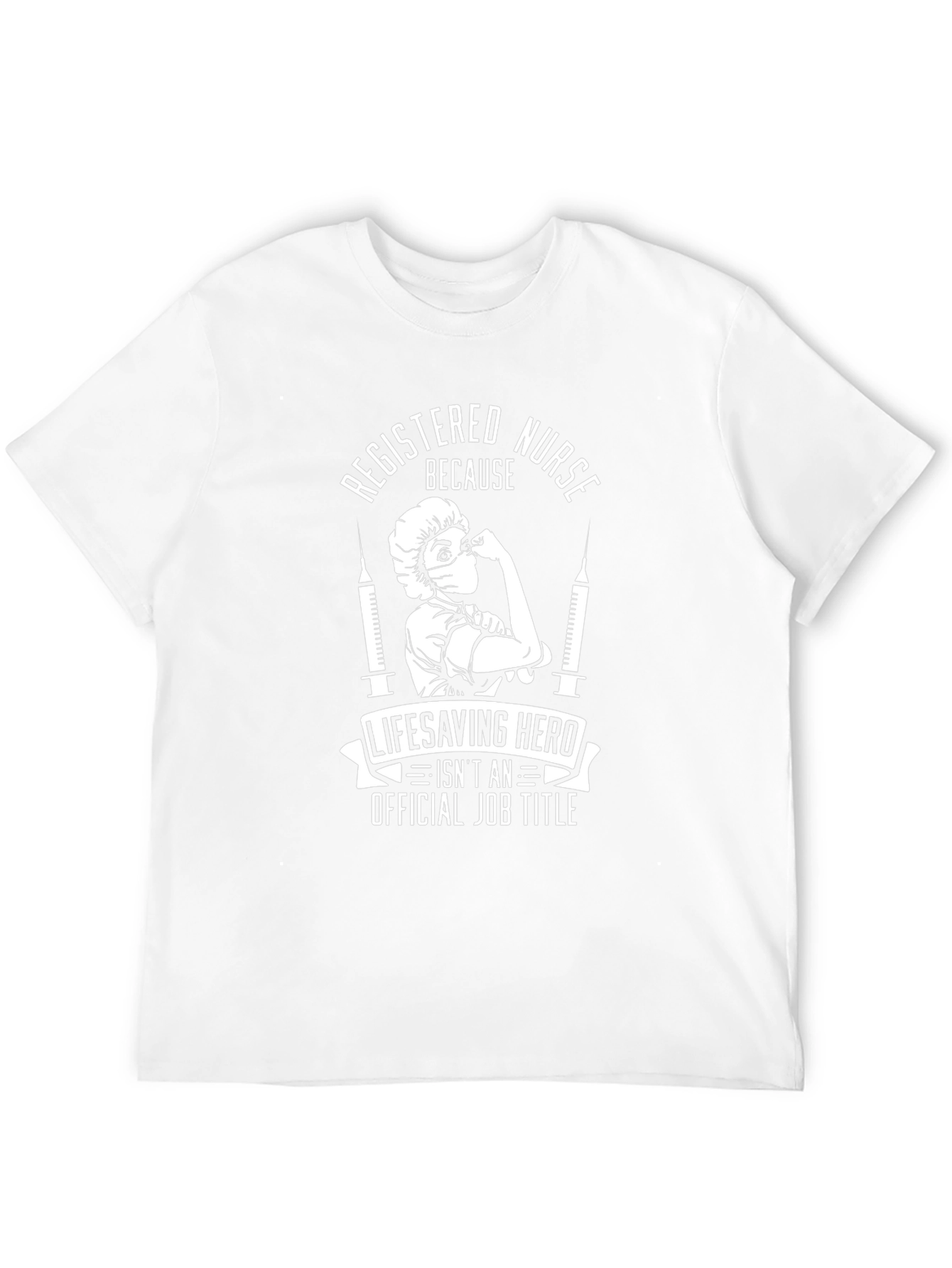 Registered Nurse Lifesaving Hero Black T-Shirt
