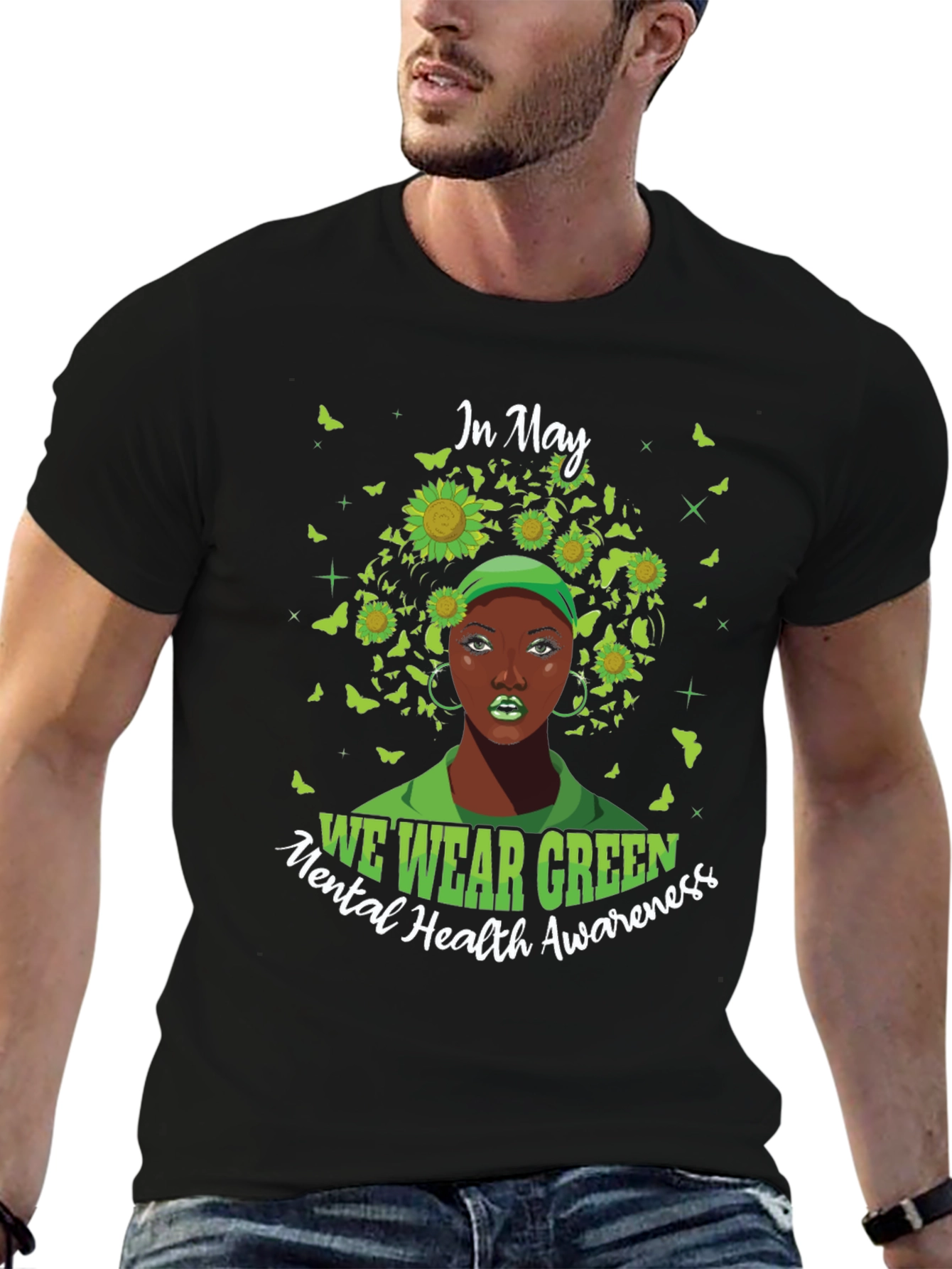 In May We Wear Green Mental Health Awareness T-Shirt