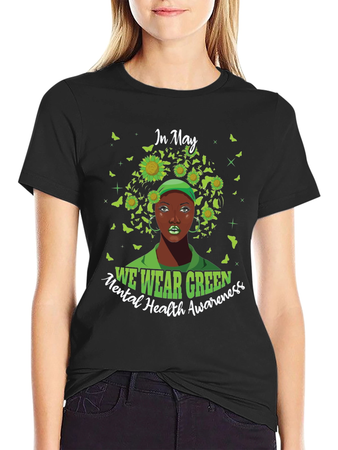 In May We Wear Green Mental Health Awareness T-Shirt