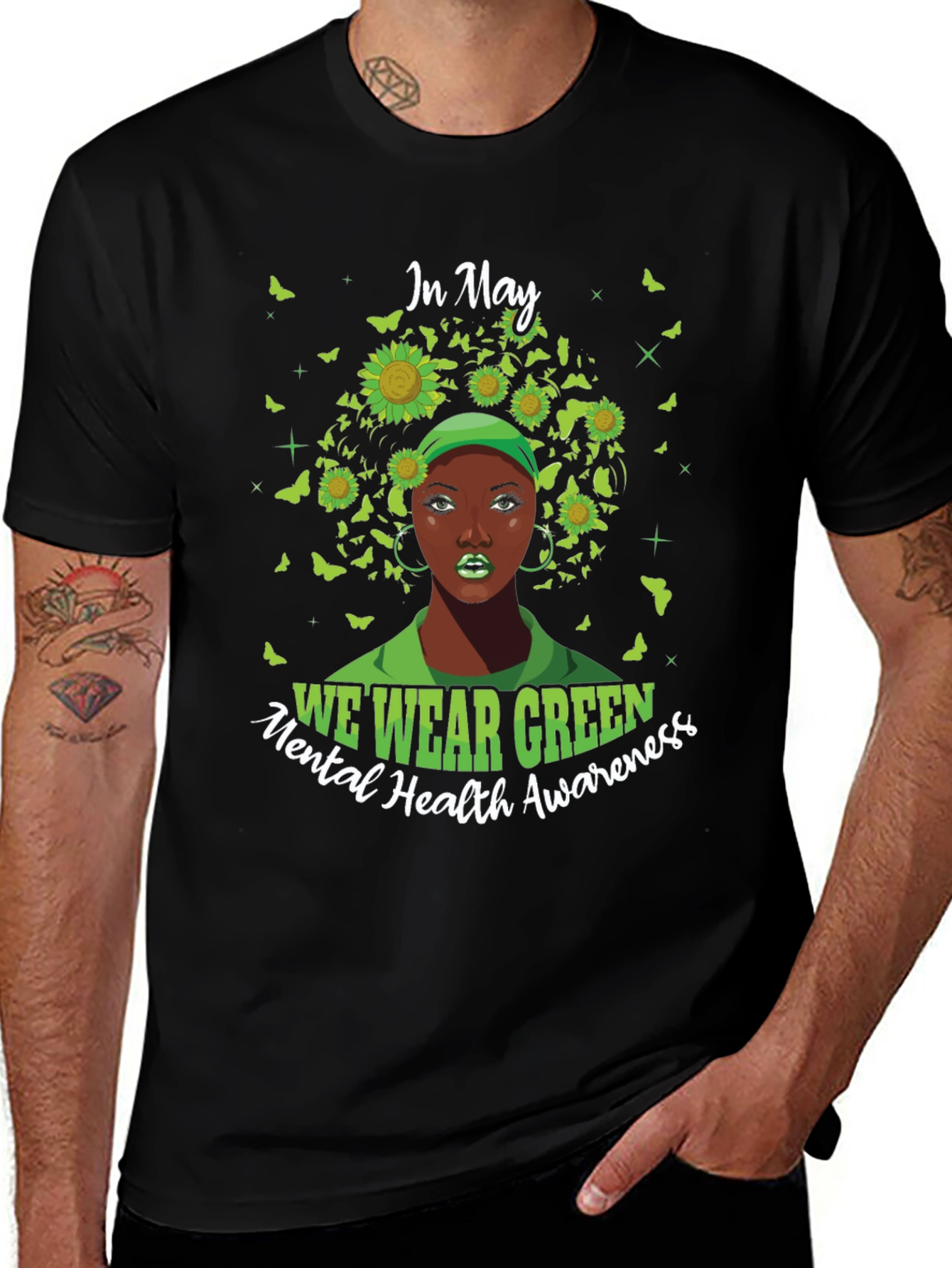 In May We Wear Green Mental Health Awareness T-Shirt
