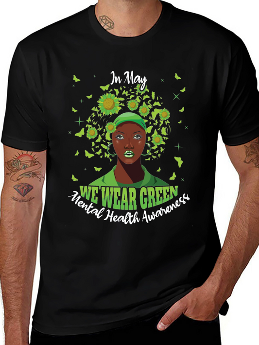 In May We Wear Green Mental Health Awareness T-Shirt