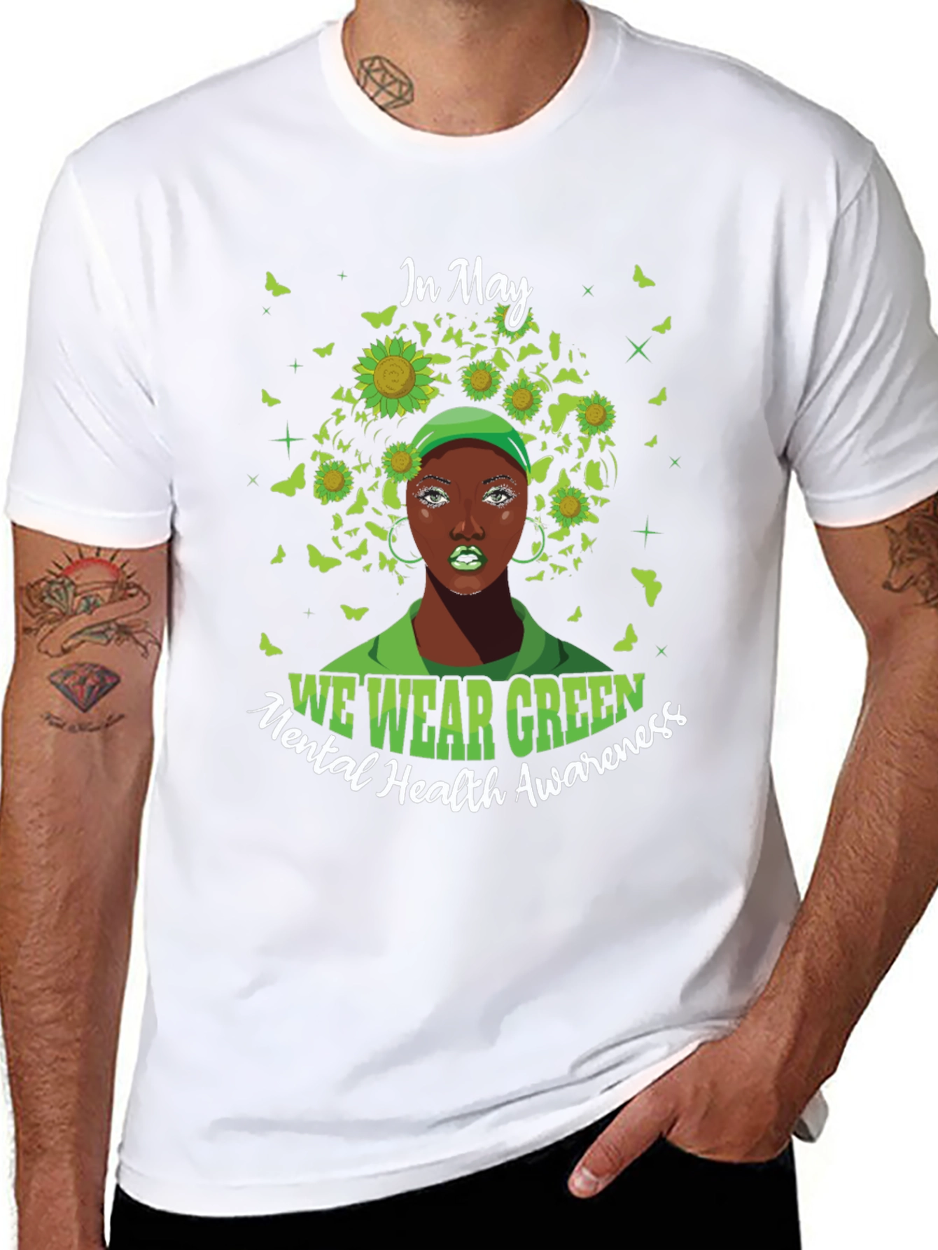 In May We Wear Green Mental Health Awareness T-Shirt