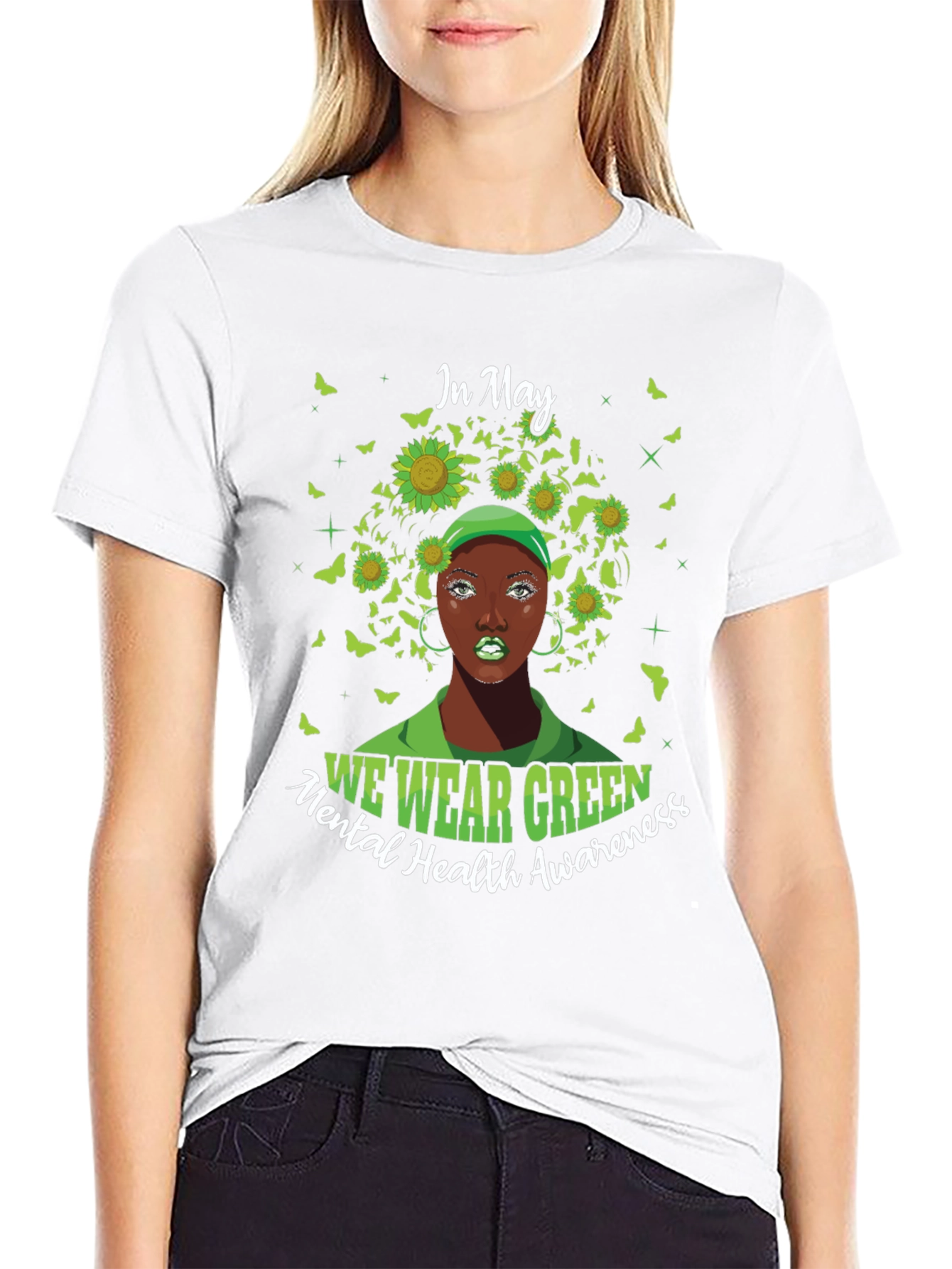 In May We Wear Green Mental Health Awareness T-Shirt