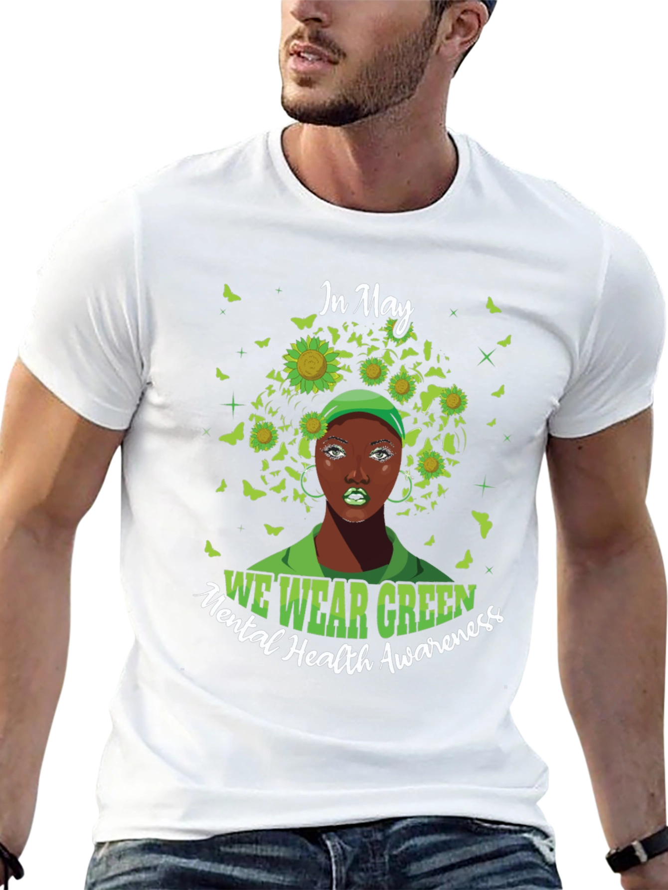 In May We Wear Green Mental Health Awareness T-Shirt
