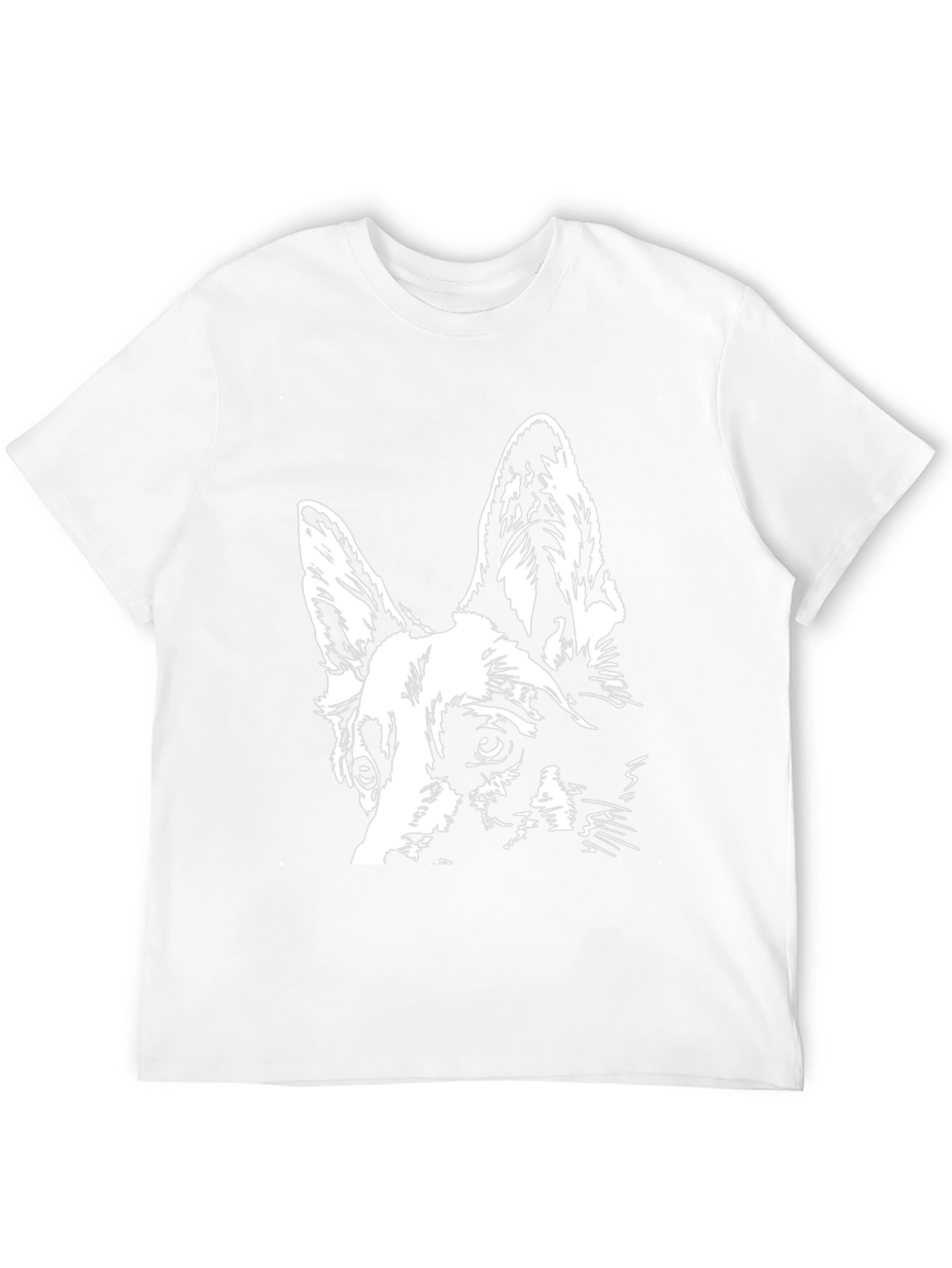 Black Dog Portrait T-Shirt - Canine Art Tee