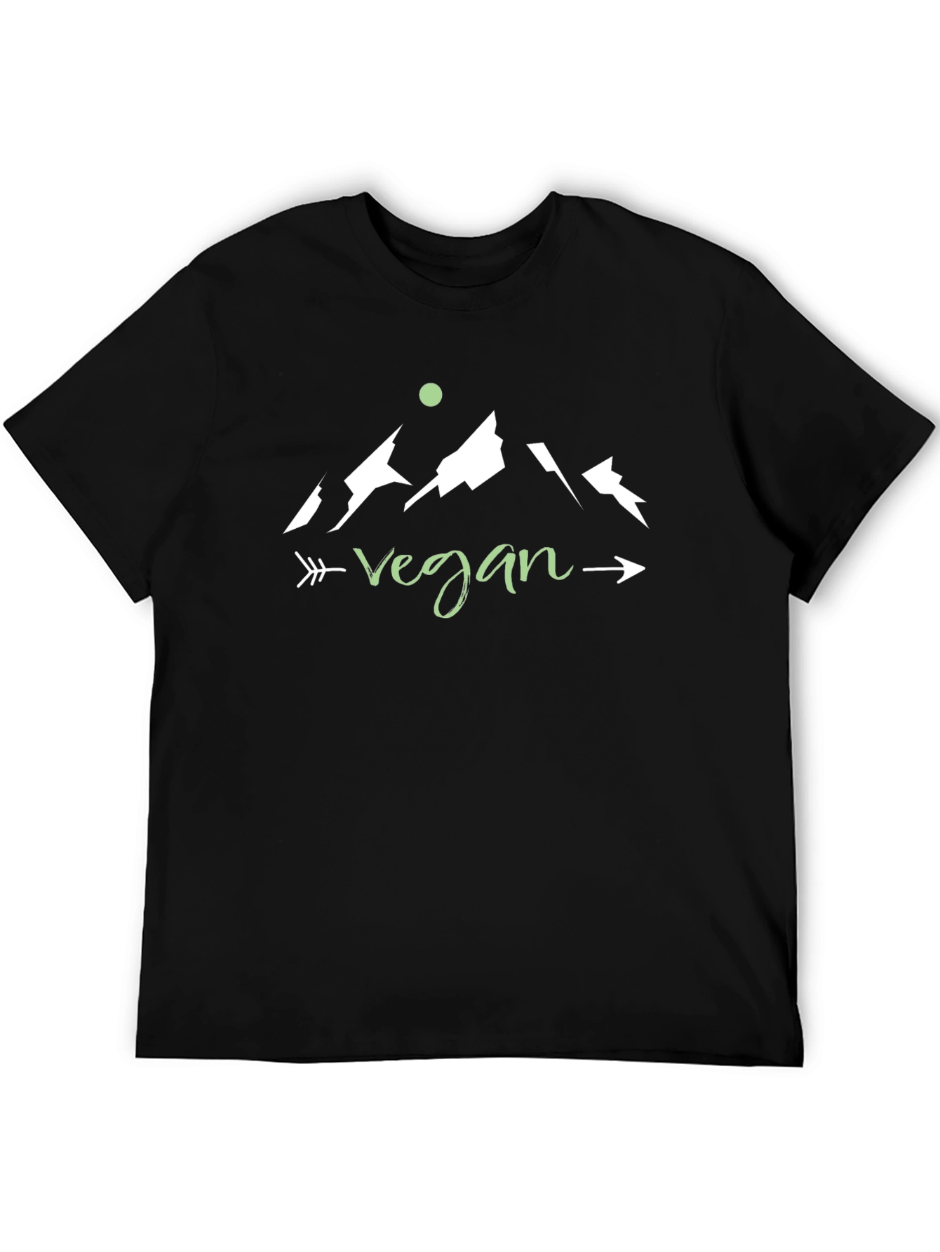 Vegan Mountain Arrow T-Shirt - Black