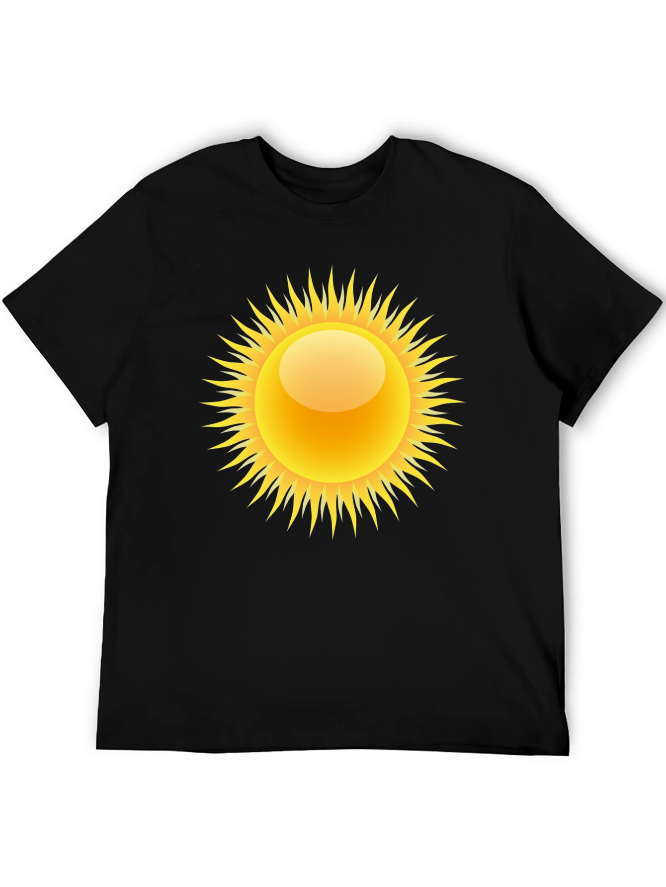 Sun Graphic Black Tee - Stylish Summer Apparel