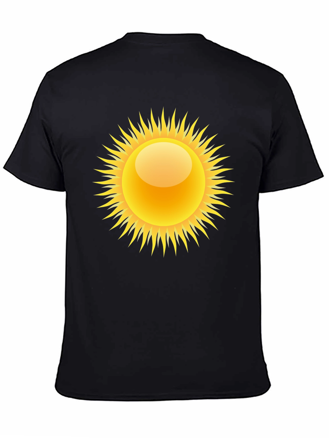 Sun Graphic Black Tee - Stylish Summer Apparel