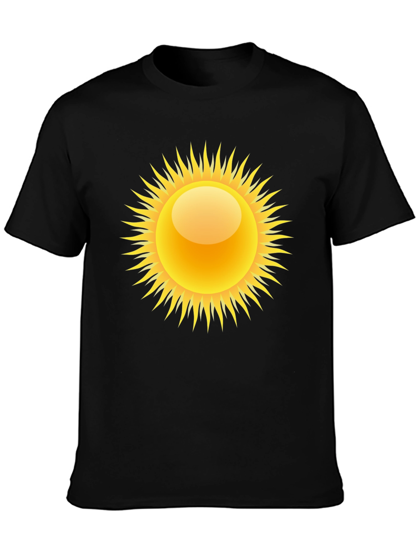 Sun Graphic Black Tee - Stylish Summer Apparel