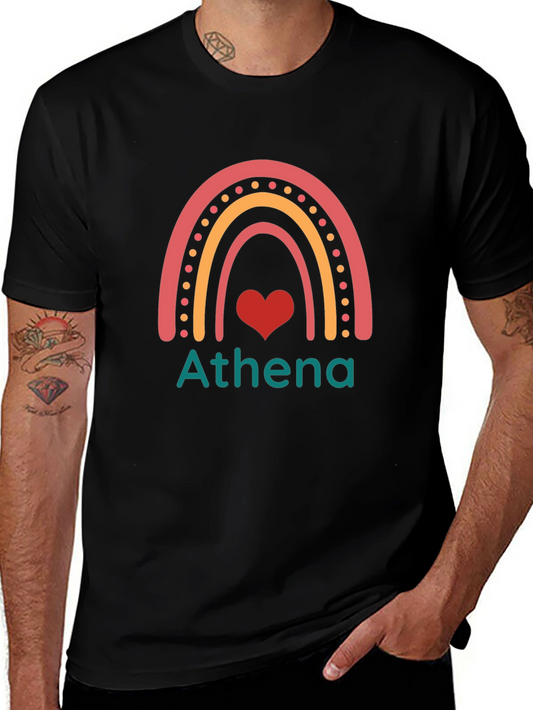 Athena Rainbow Heart Personalized T-Shirt