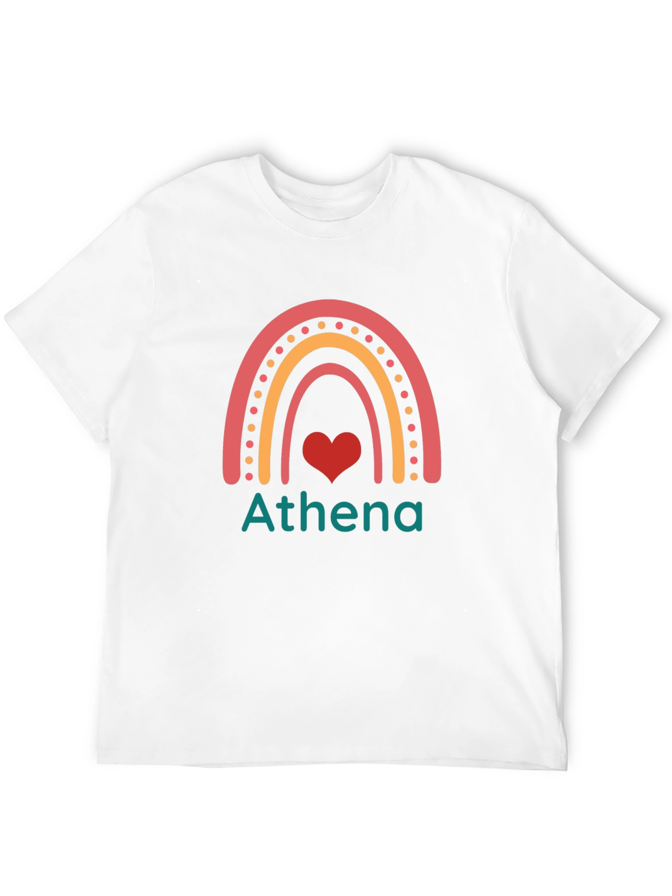 Athena Rainbow Heart Personalized T-Shirt