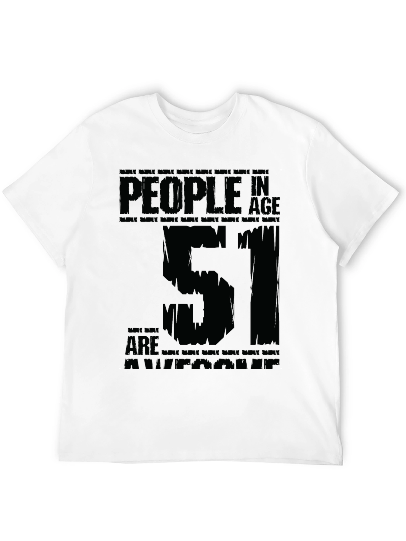 Awesome 51 Year Olds Black Graphic T-Shirt