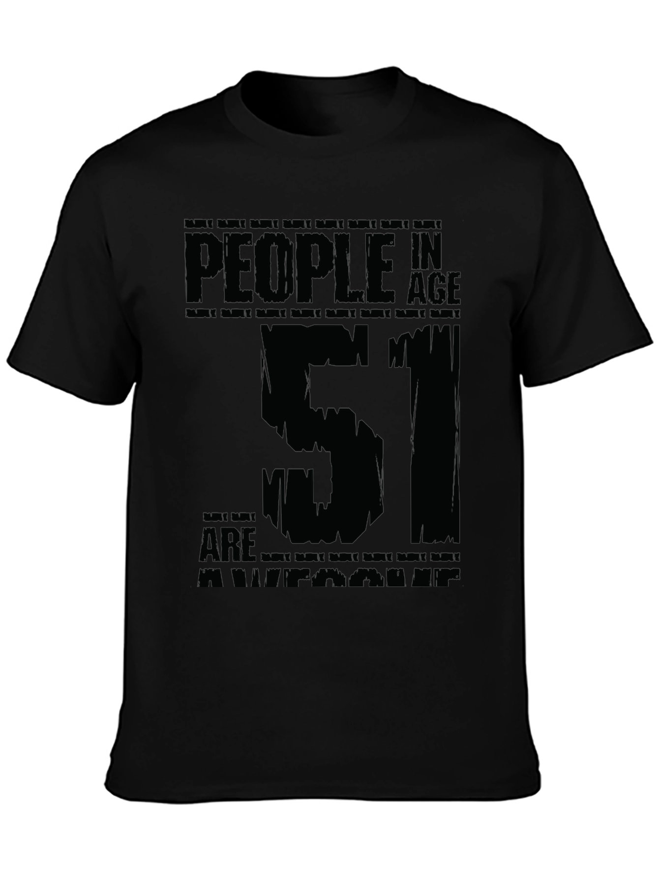 Awesome 51 Year Olds Black Graphic T-Shirt