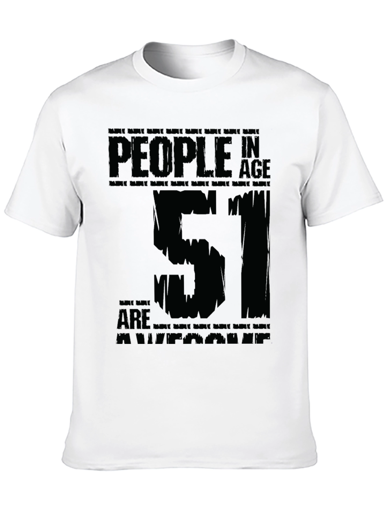 Awesome 51 Year Olds Black Graphic T-Shirt