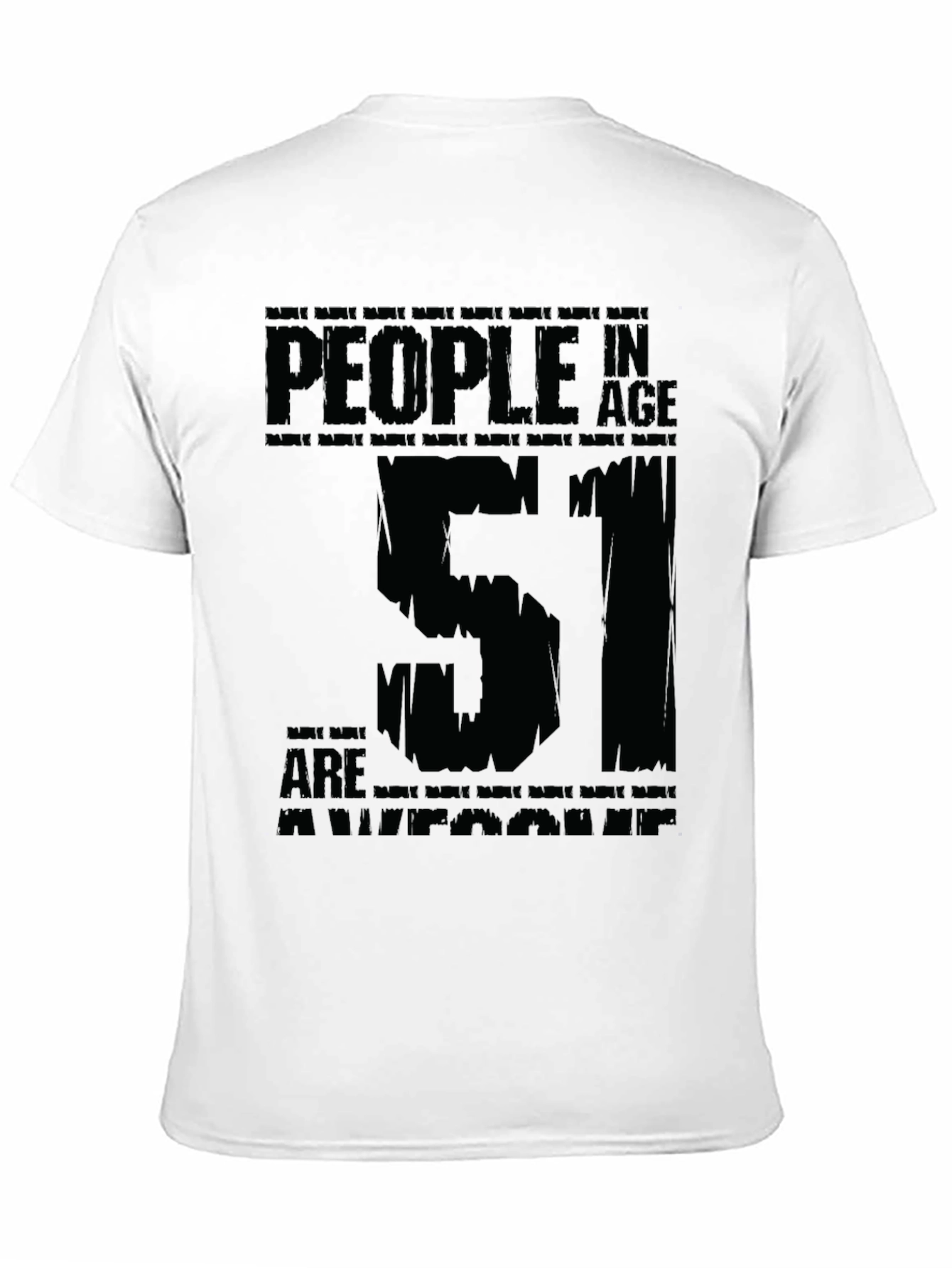 Awesome 51 Year Olds Black Graphic T-Shirt