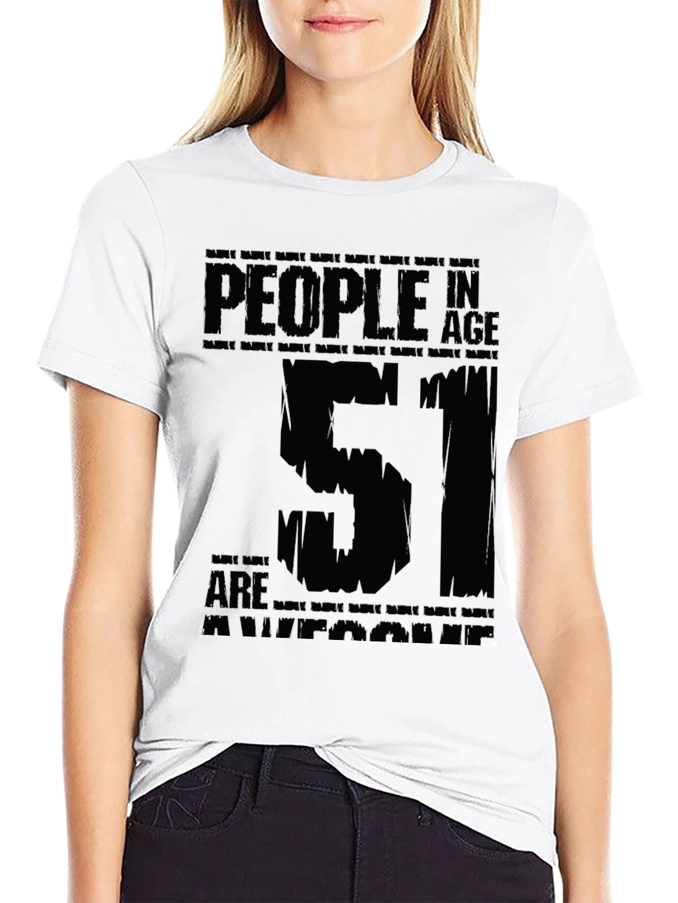 Awesome 51 Year Olds Black Graphic T-Shirt