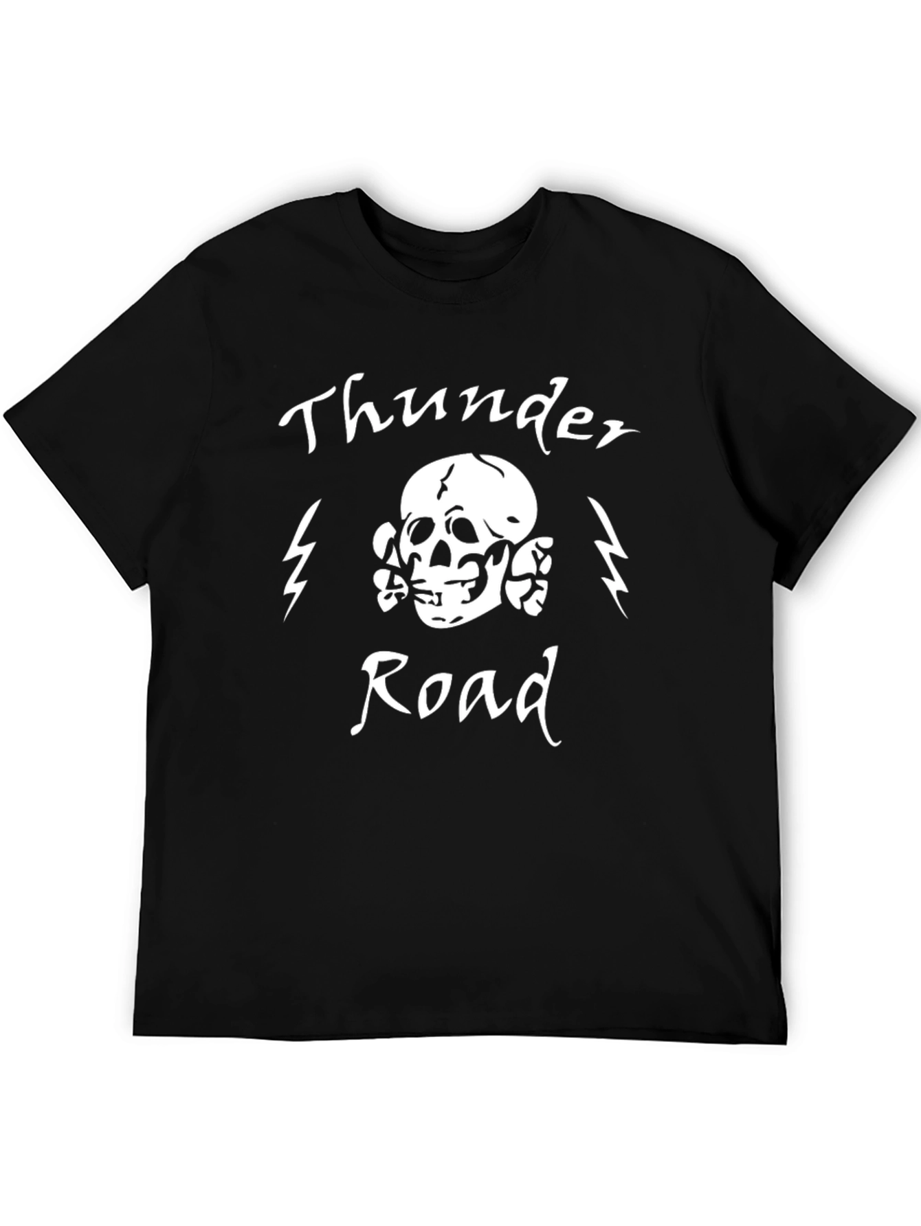 Thunder Road Skull Graphic Tee - Black