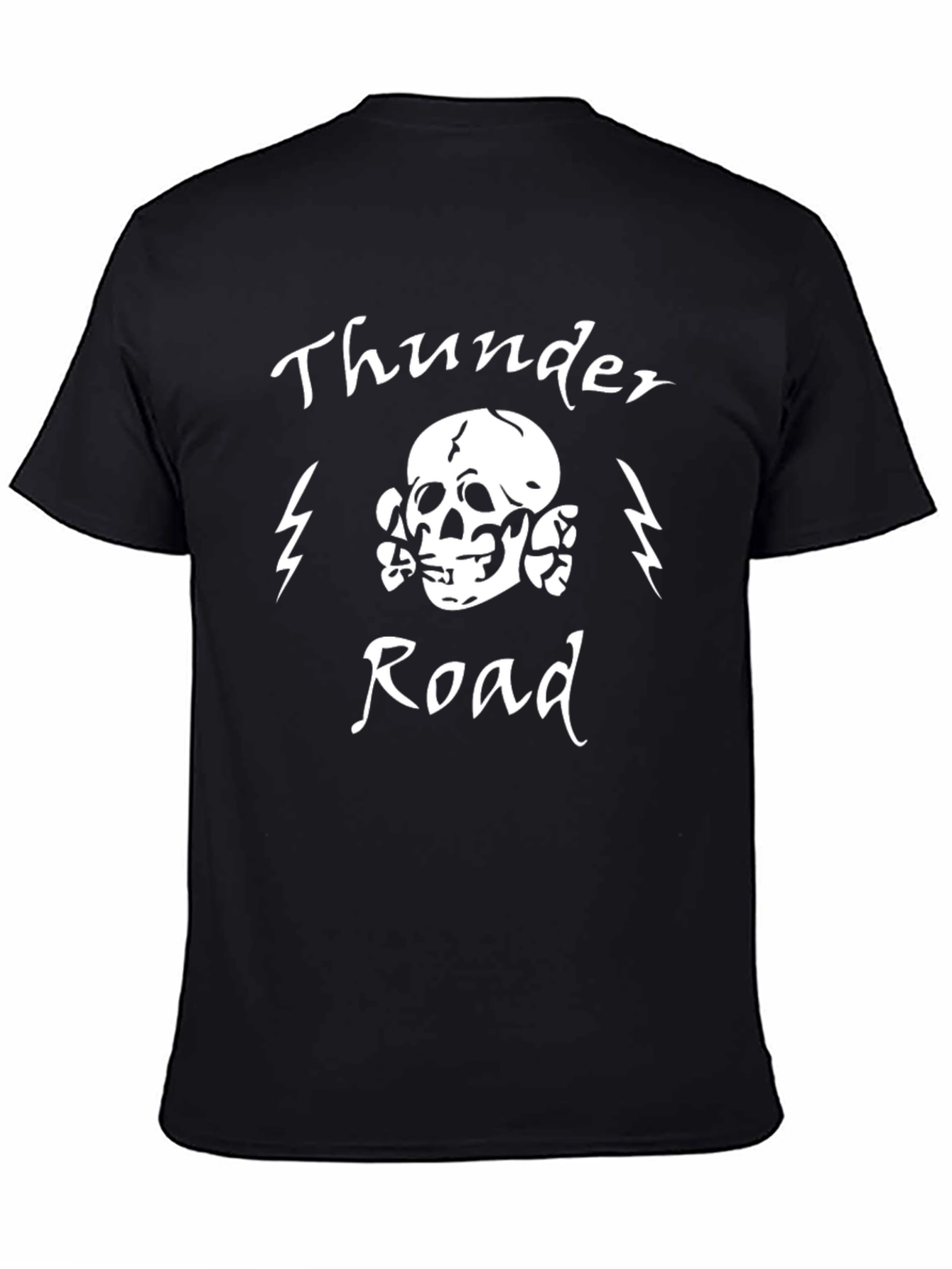 Thunder Road Skull Graphic Tee - Black