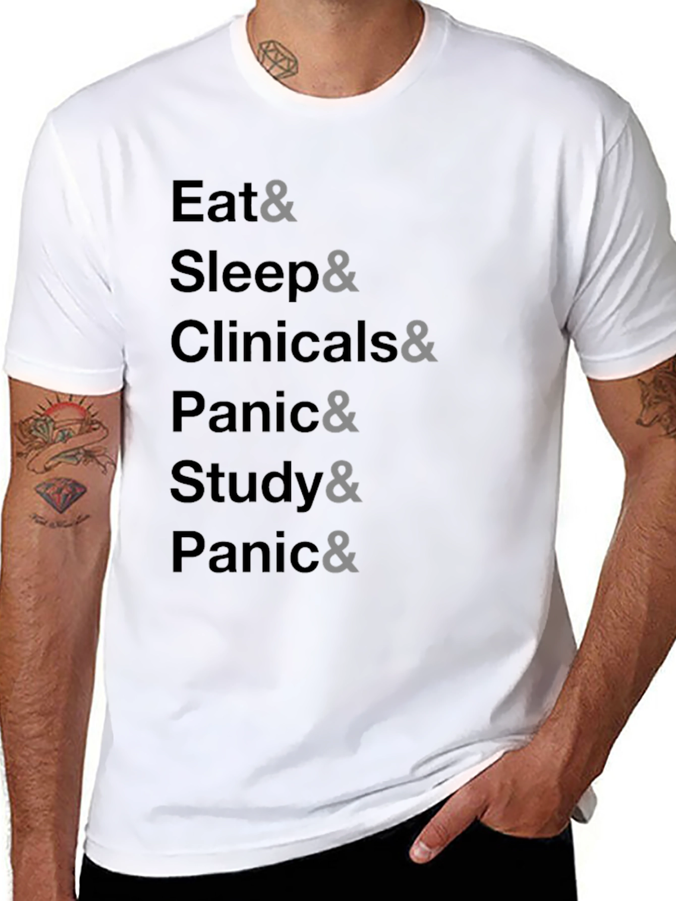 Eat Sleep Clinicals Panic Study T-Shirt