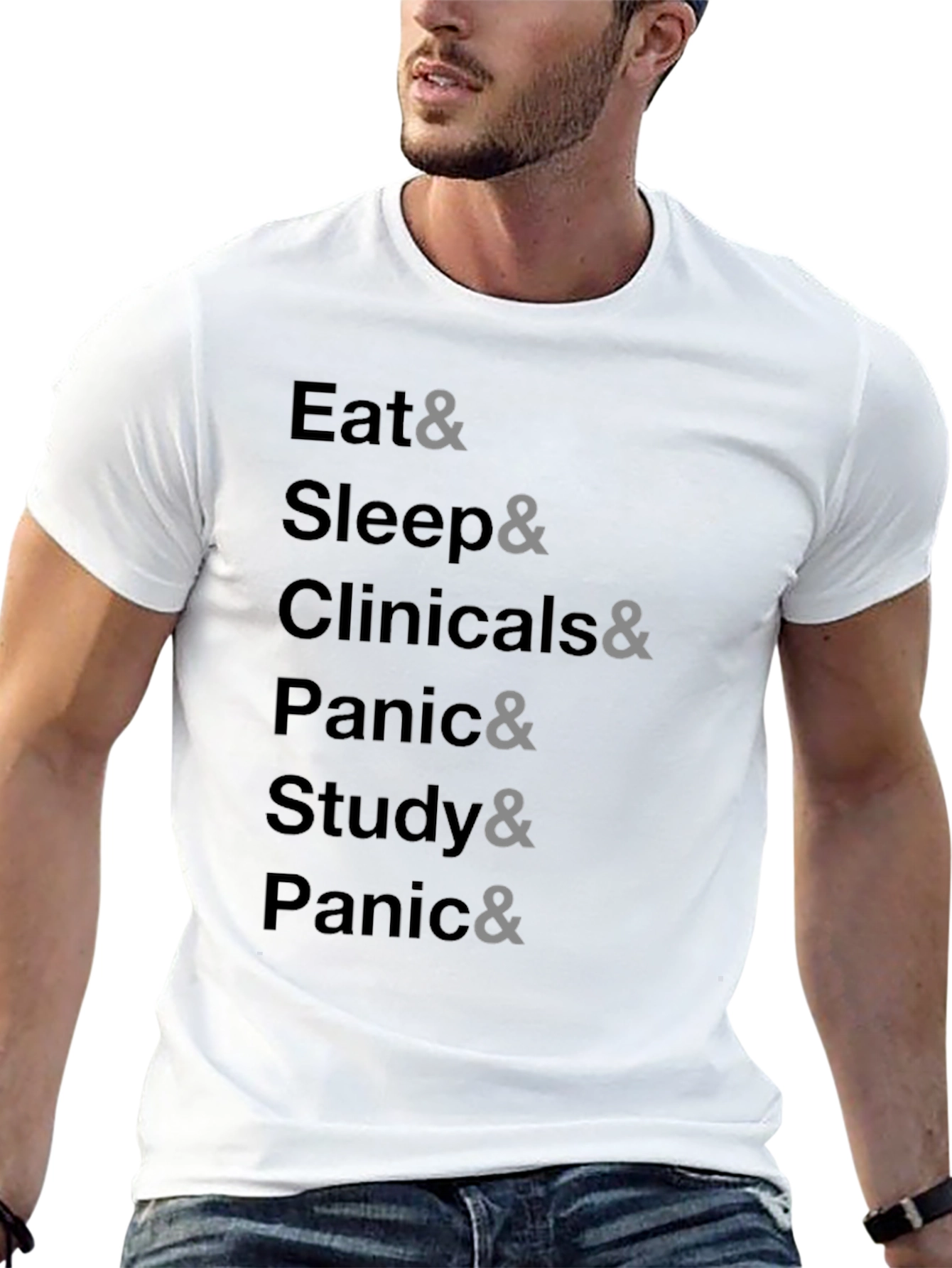 Eat Sleep Clinicals Panic Study T-Shirt